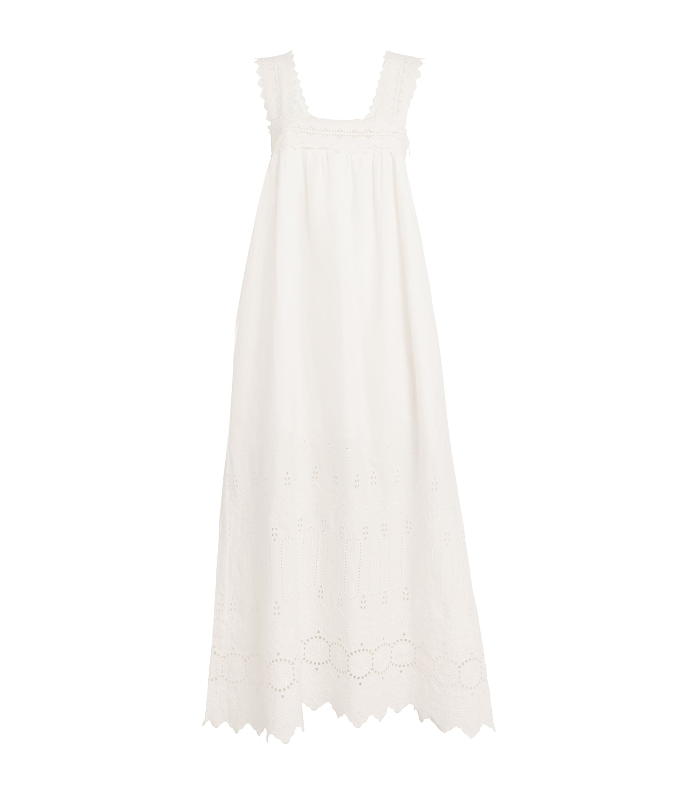 Posse Cotton Amelia Midi Dress In White