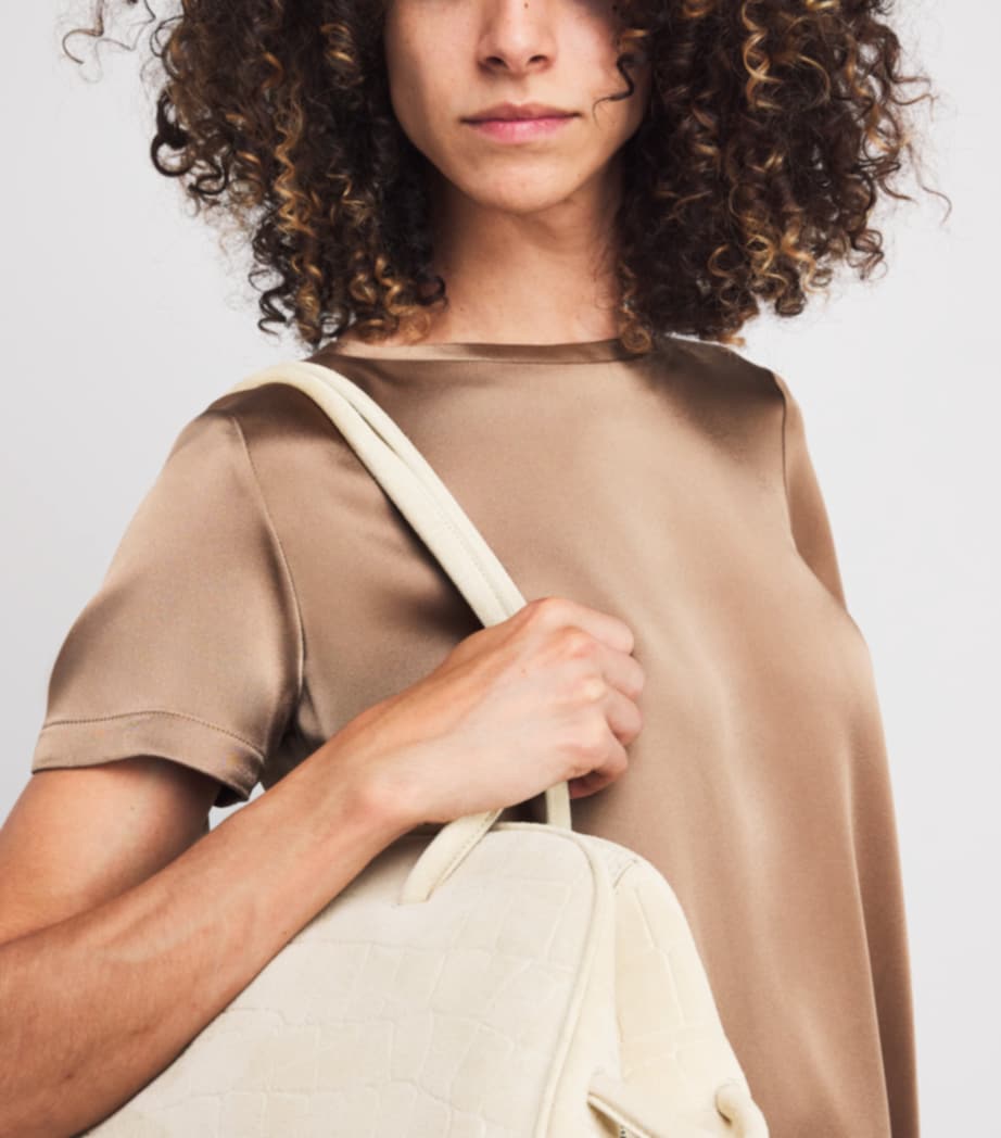 Satin Rebecca T-Shirt CAMEL Image 6