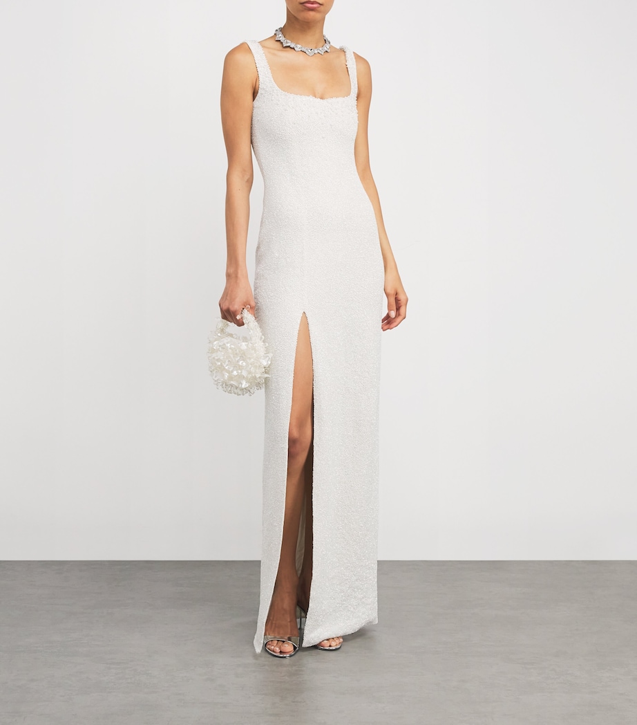 Crystal Square-Neck Gown IVORY Image 2