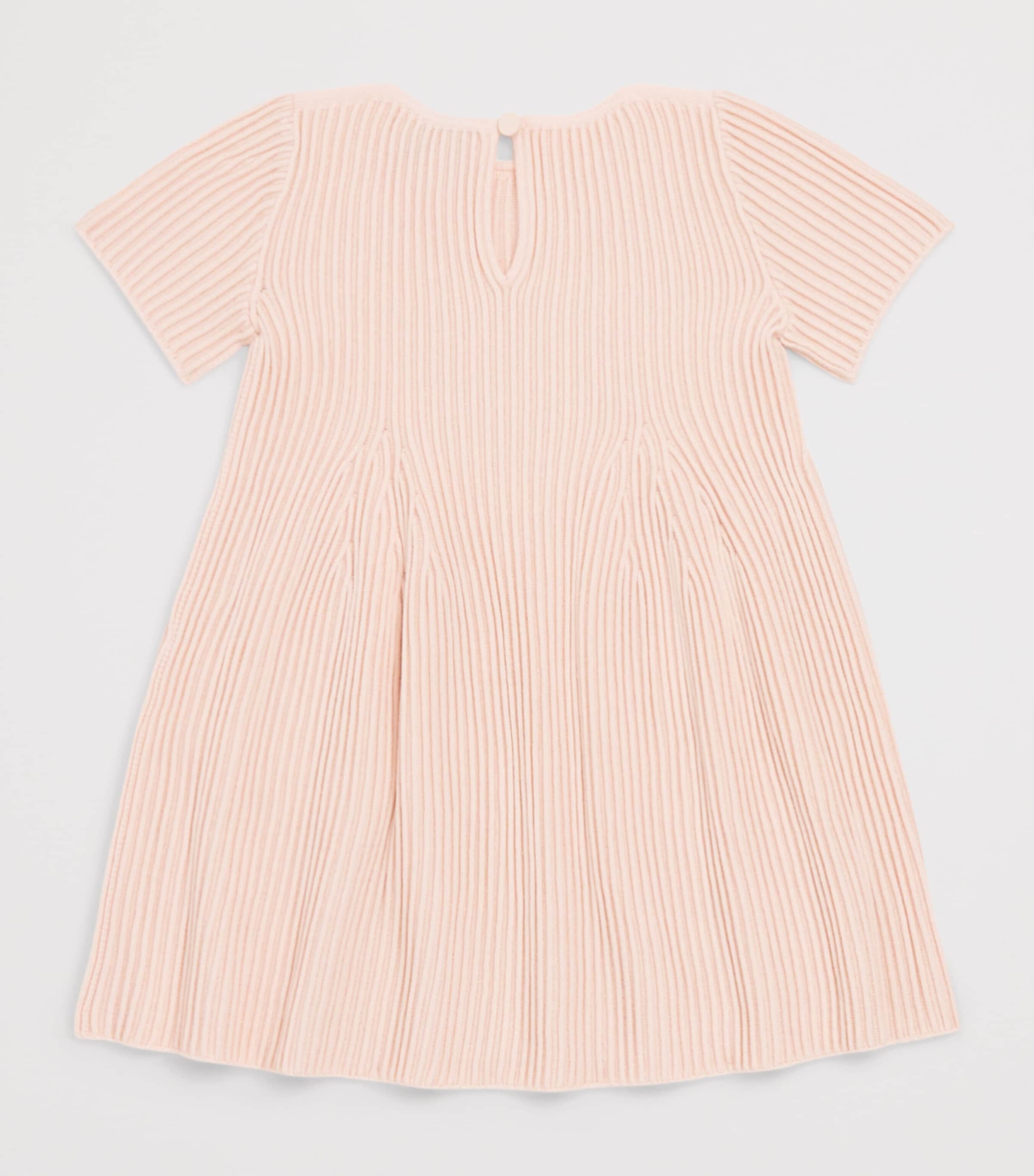 Emporio Armani Kids Technical Rib-Knit Dress (6-36 Months) Rose Dust Image 2