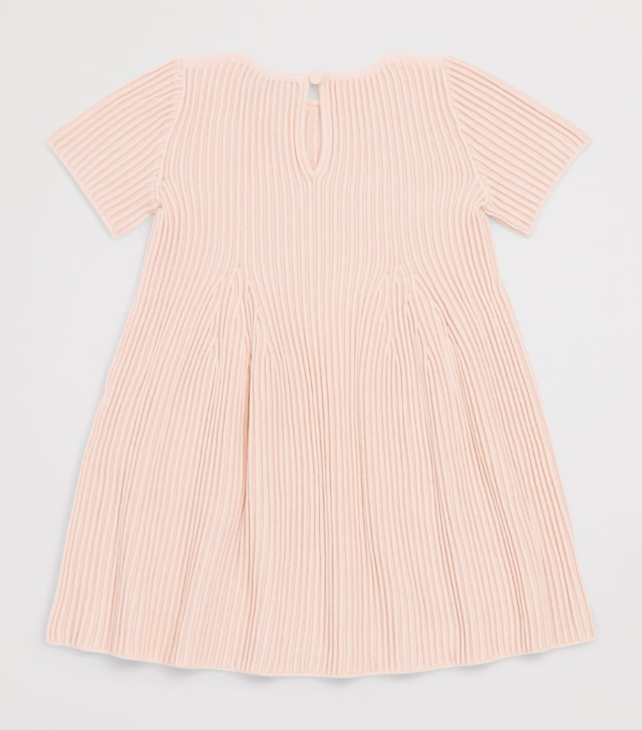 Emporio Armani Kids Technical Rib-Knit Dress (6-36 Months) Rose Dust Image 2