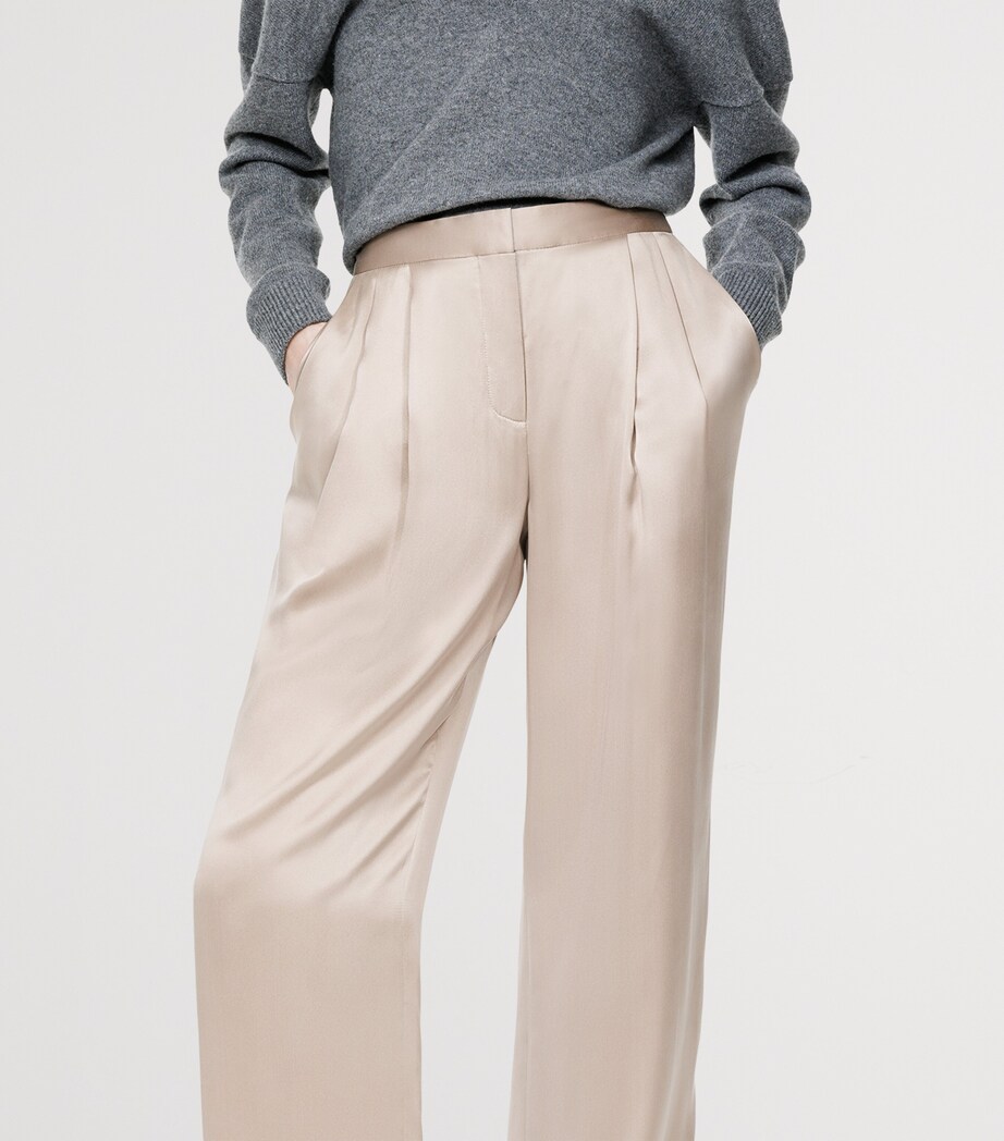 TOM FORD Womens Silk Tailored Trousers Jbq Image 5