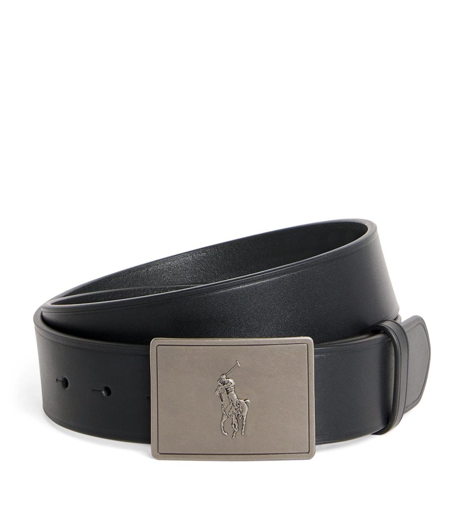 Polo Ralph Lauren Leather Polo Pony Belt Black Image 1
