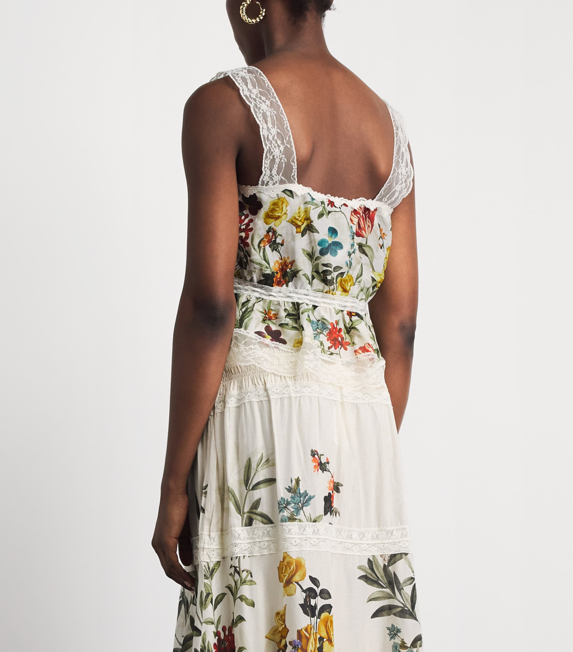 Alice+Olivia Womens Cotton-Silk Annabeth Top Dsrt Sprgs Vnla Image 5