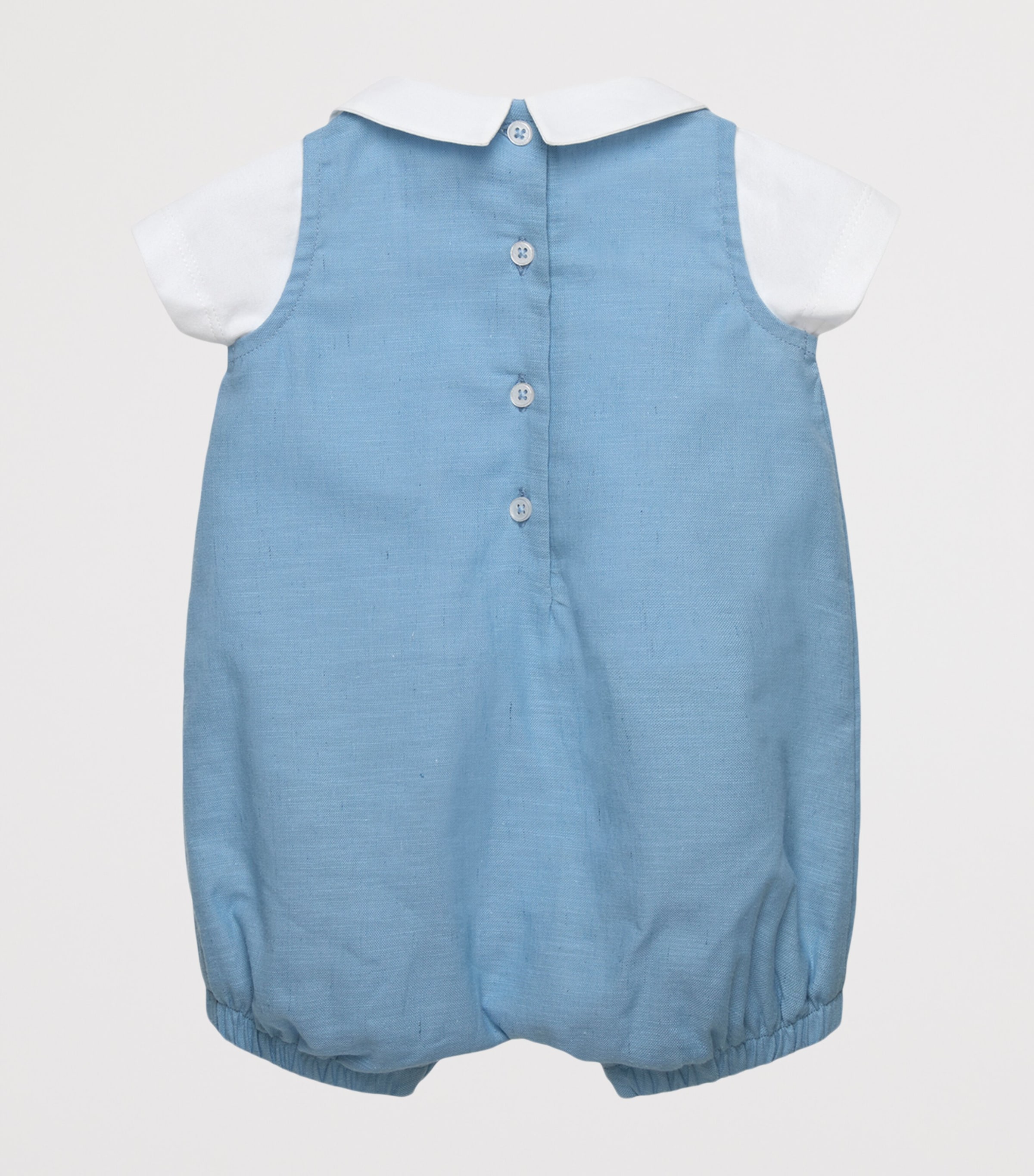 Trotters Cotton Jasper Guardsman Playsuit (0-9 Months) French Blue Image 2