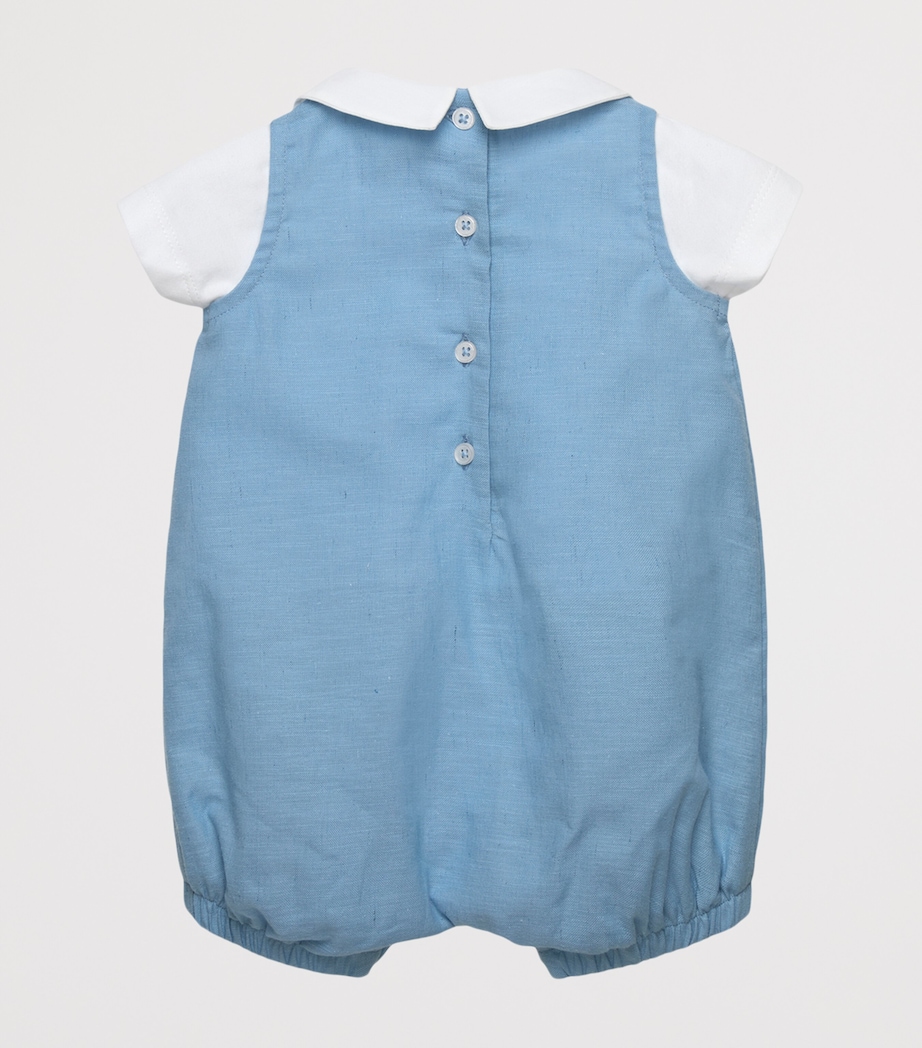 Trotters Cotton Jasper Guardsman Playsuit (0-9 Months) French Blue Image 2