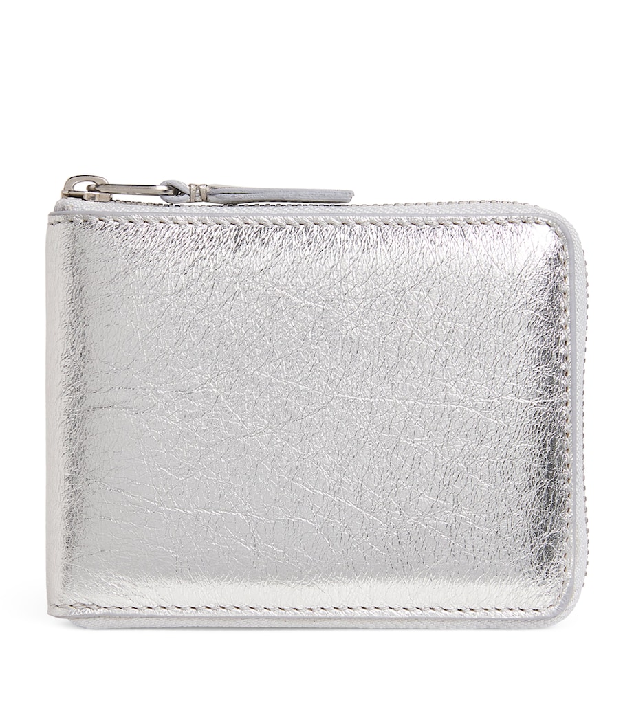 Leather Zipped Wallet SILVER Image 1