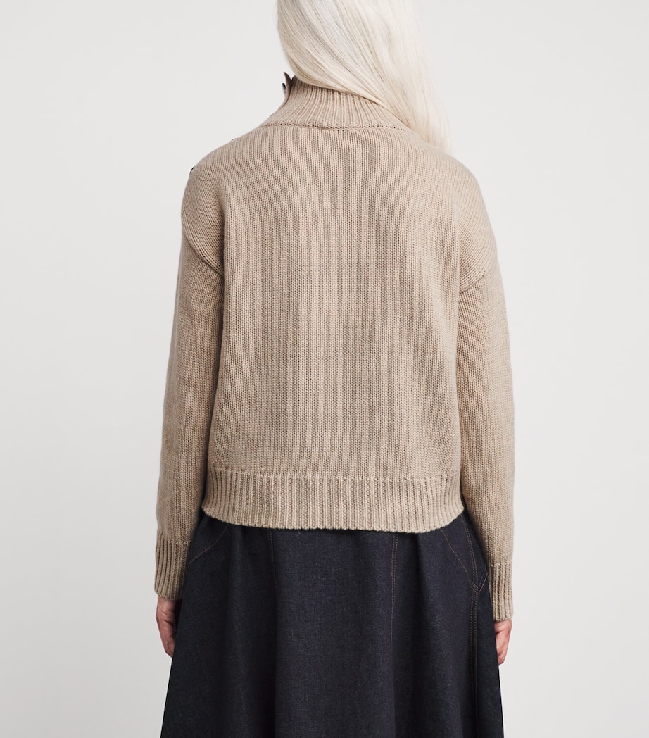 Wool-Cashmere Cropped Sweater A2238 Image 4