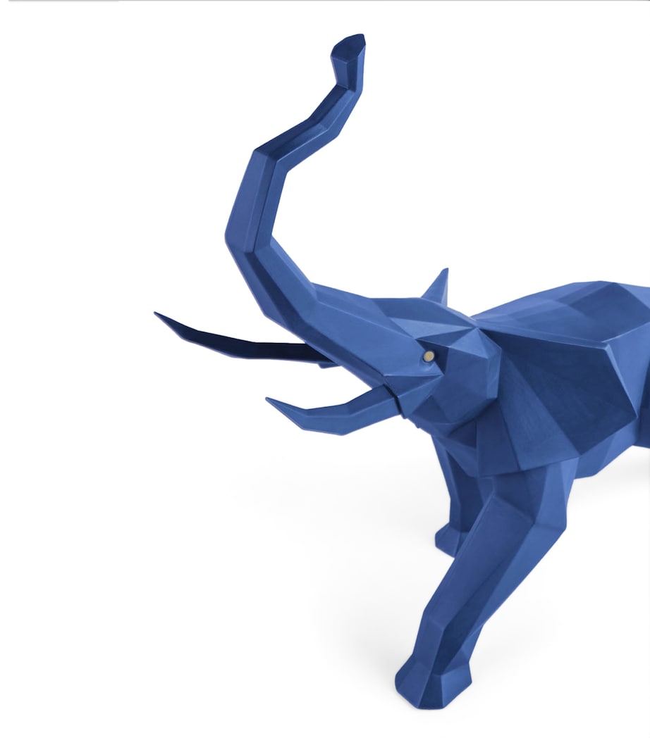 Porcelain Elephant Figurine BLUE Image 2