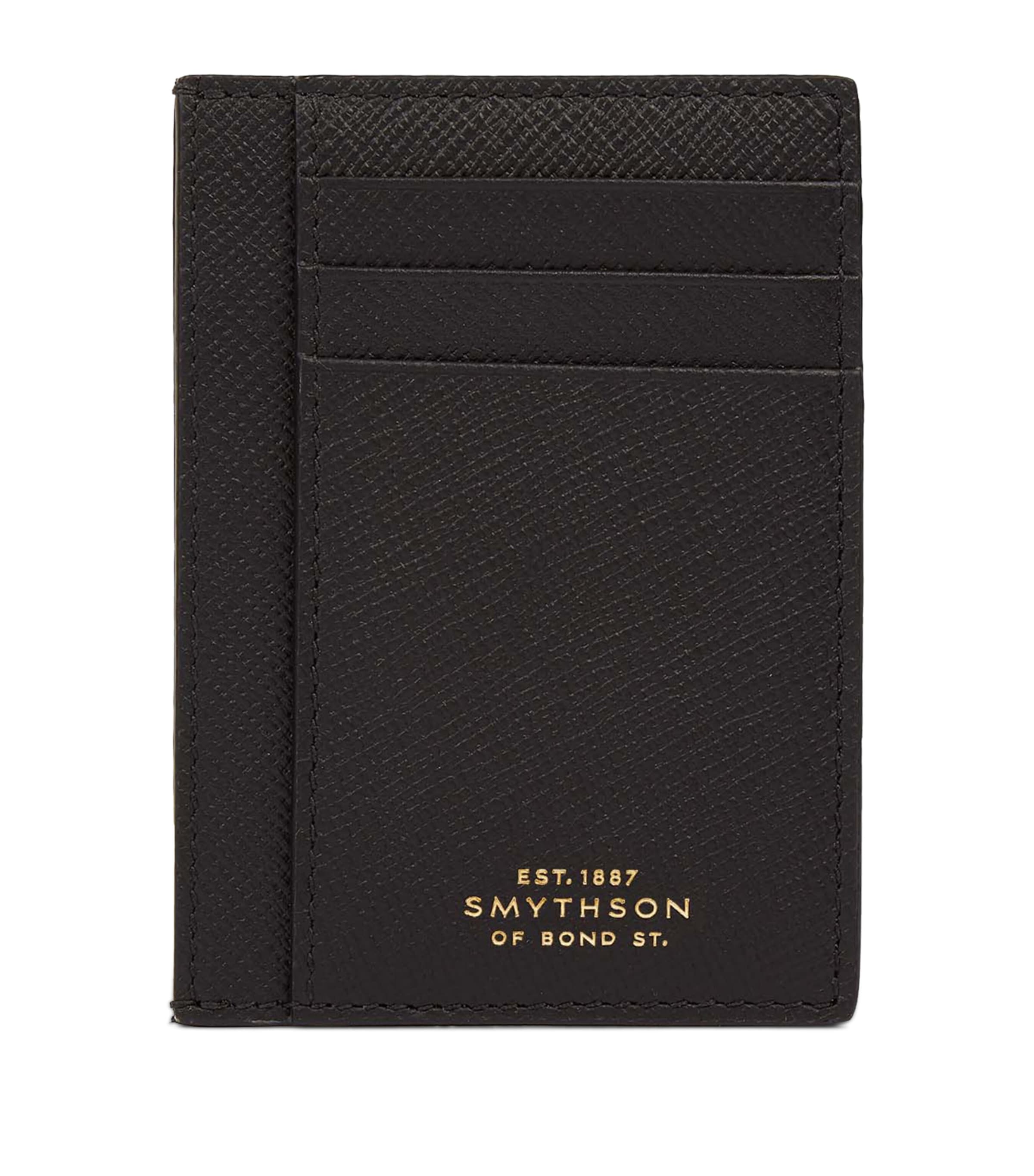 Panama Leather Compact Card Holder BLACK Image 1