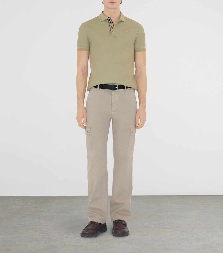 Cotton Piqué Slim Polo Shirt SKYLARK Image 2