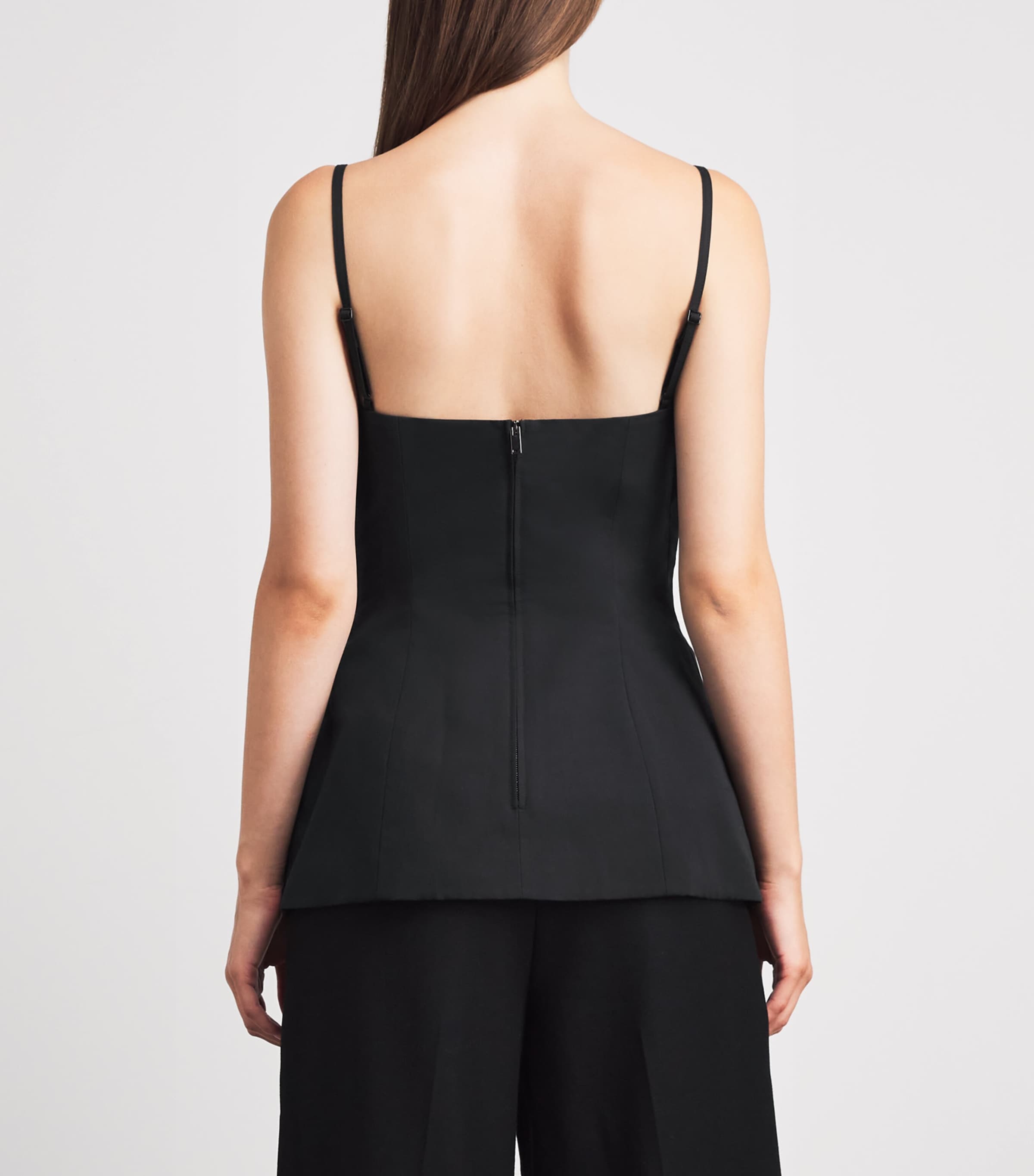 FFORME Womens Cotton-Silk Sola Bustier Top Black Image 5
