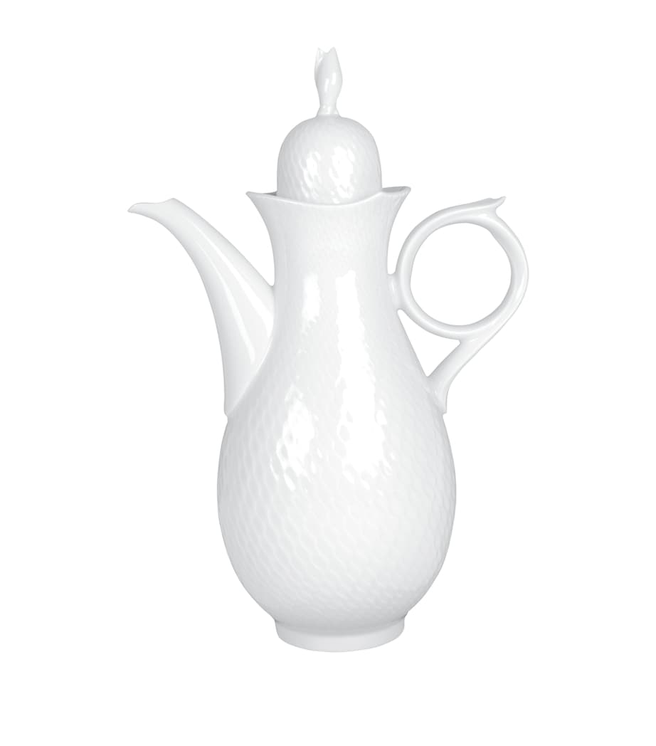 Meissen Porcelain Waves Relief Coffee Pot (1.3L) White Image 1