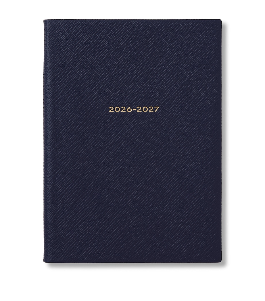 Smythson Leather Soho Weekly Diary 2026-2027 Navy Image 1