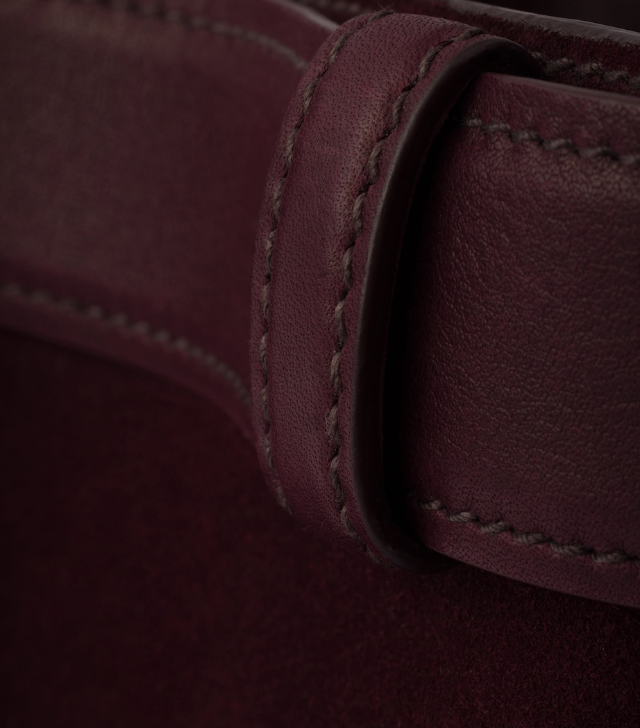 Suede Belted Bucket Bag F0007 Image 7