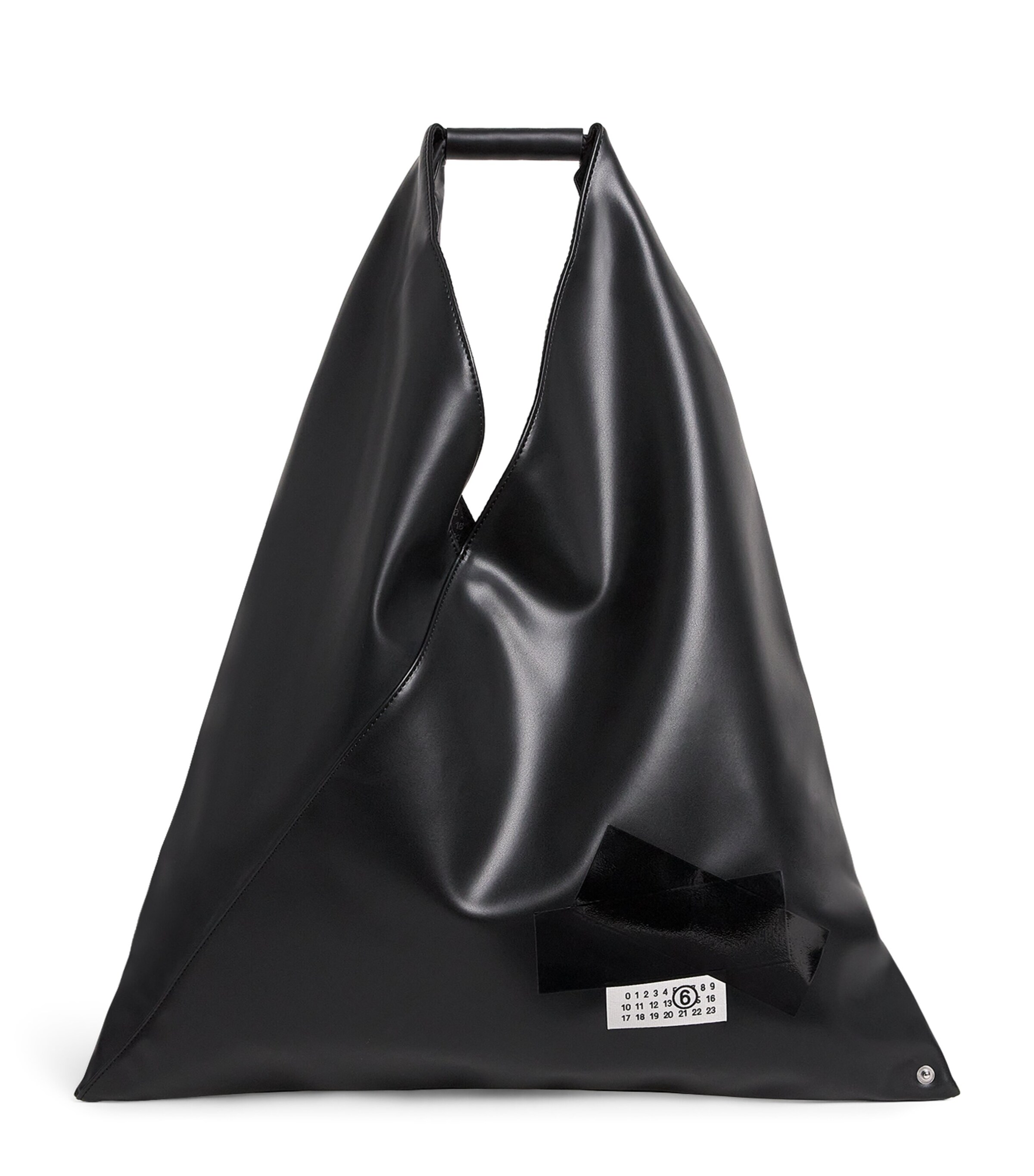 MM6 Maison Margiela Medium Archive Tape Tote Bag Black Image 1