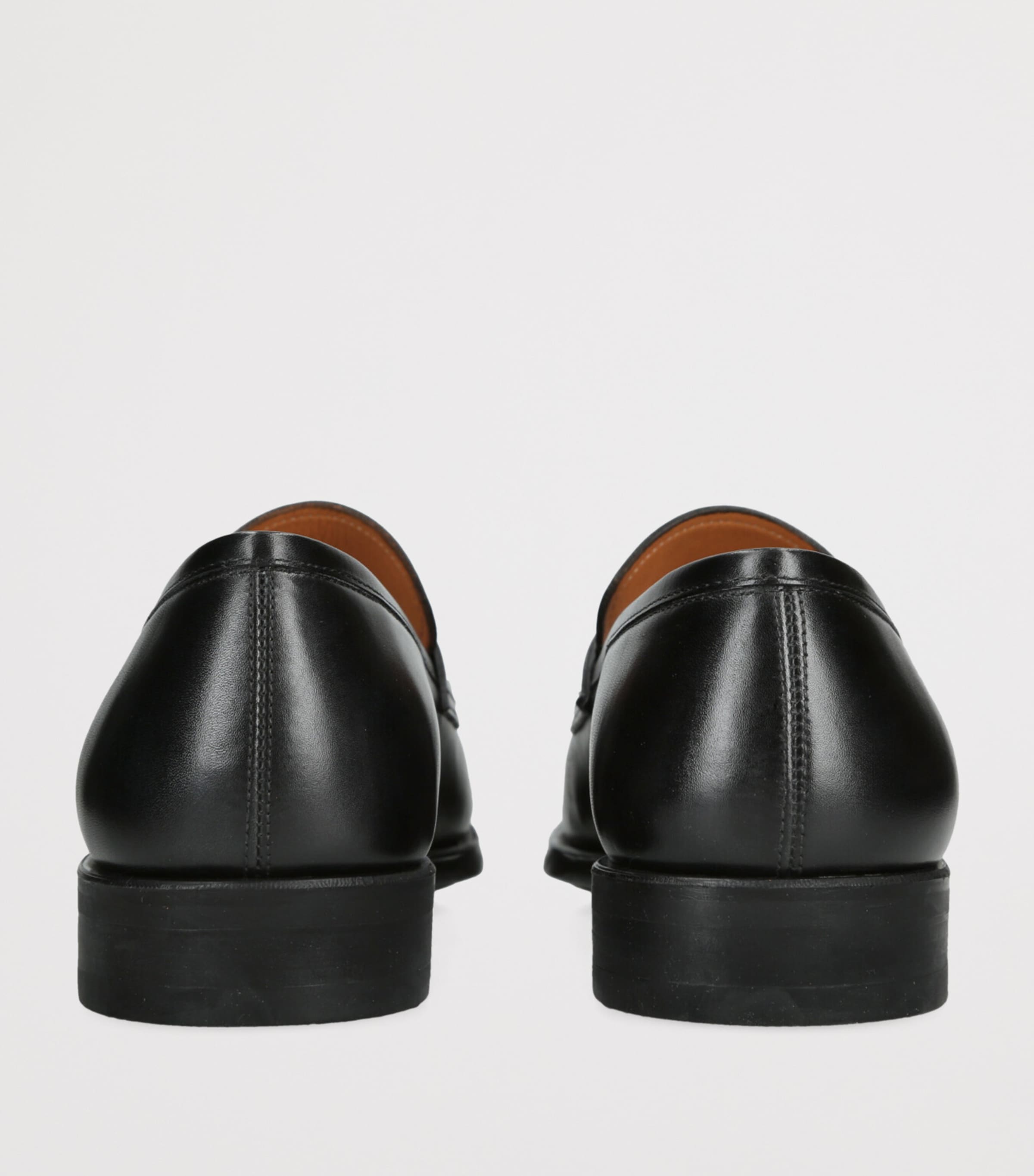 Leather Madison Penny Loafers BLACK Image 2