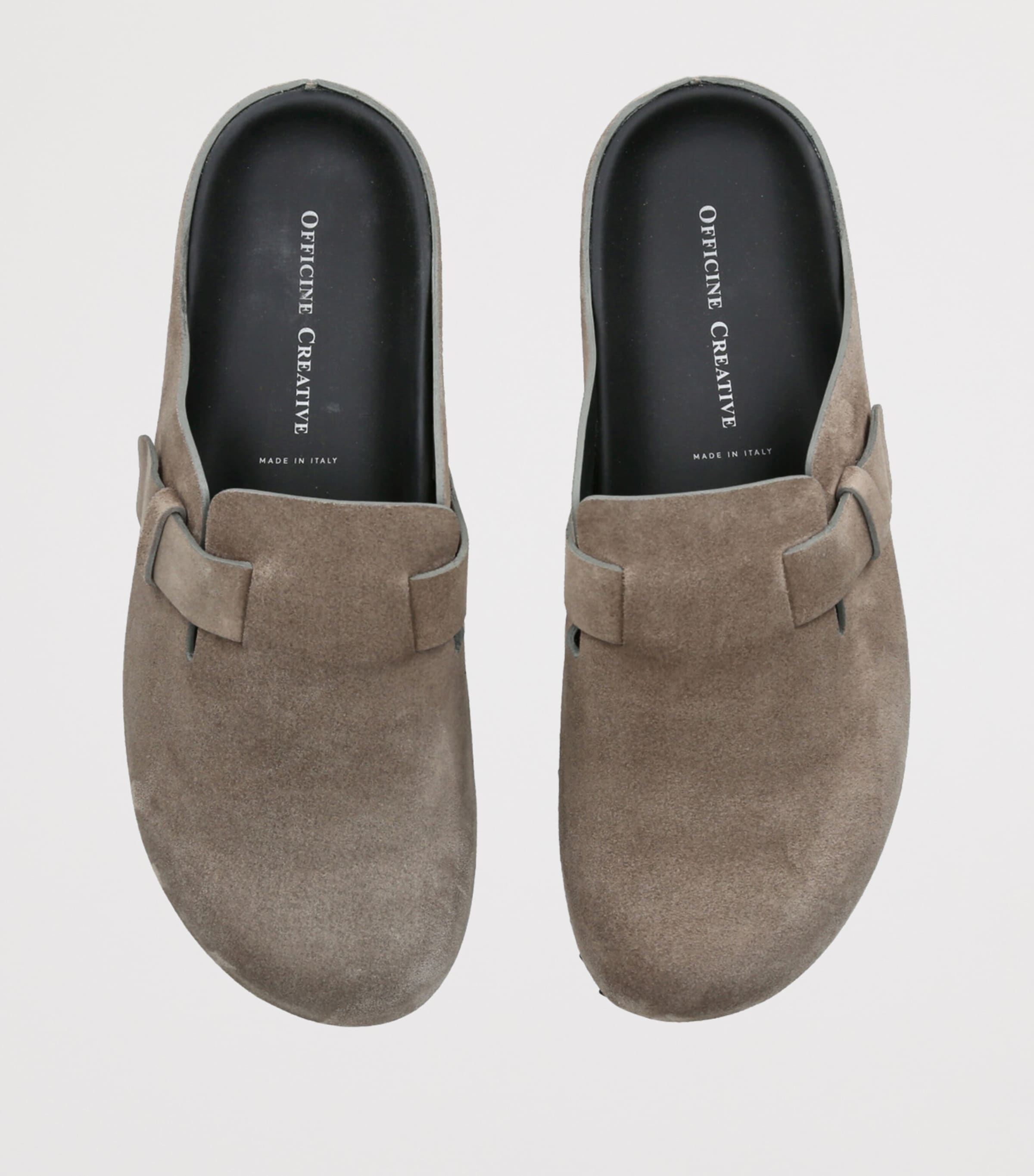 Officine Creative Suede Agora Mules Taupe Image 4