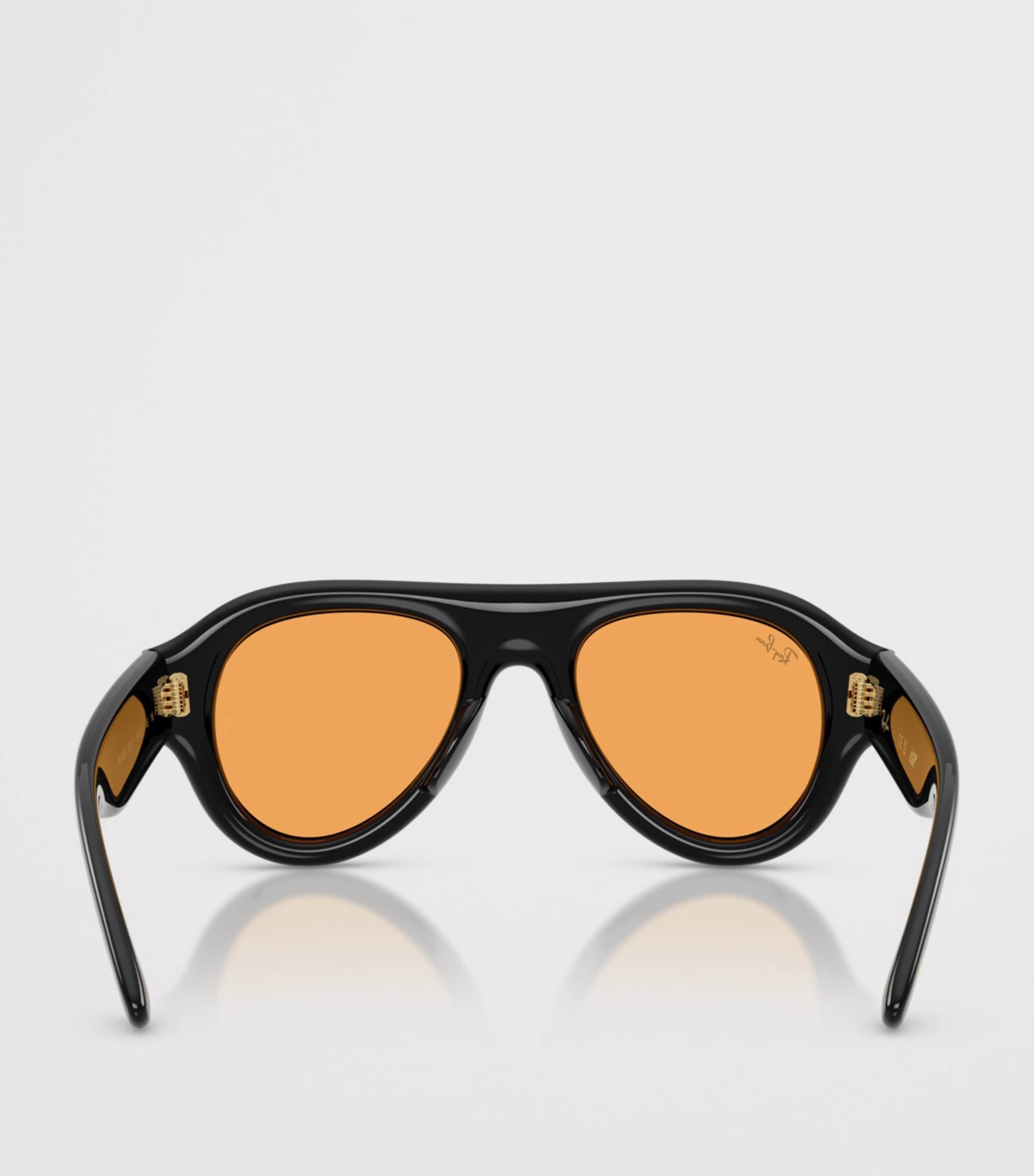 Ray-Ban Aviator Puffer Sunglasses Black Image 4