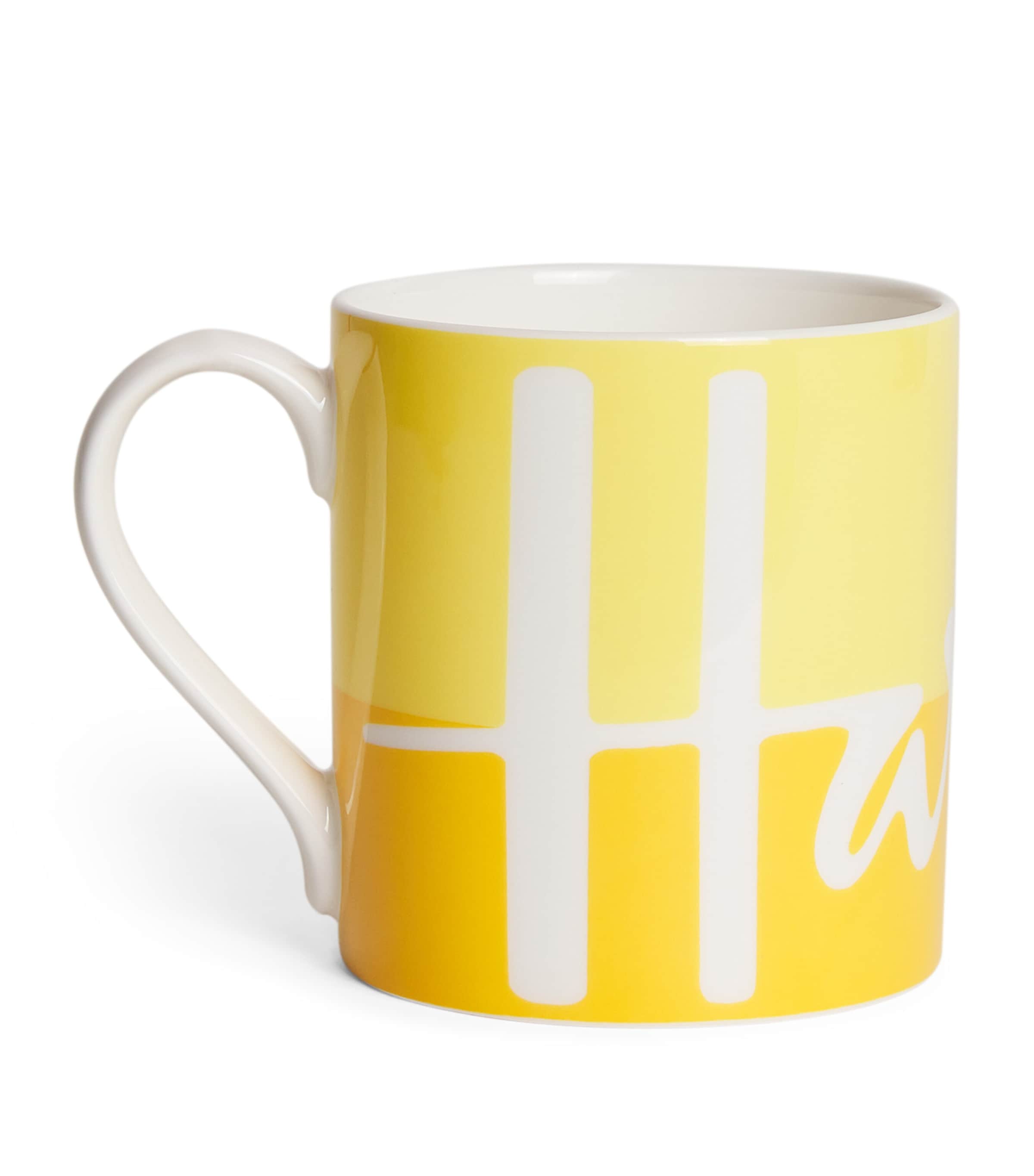 Harrods Ceramic Logo Mug In Yellow