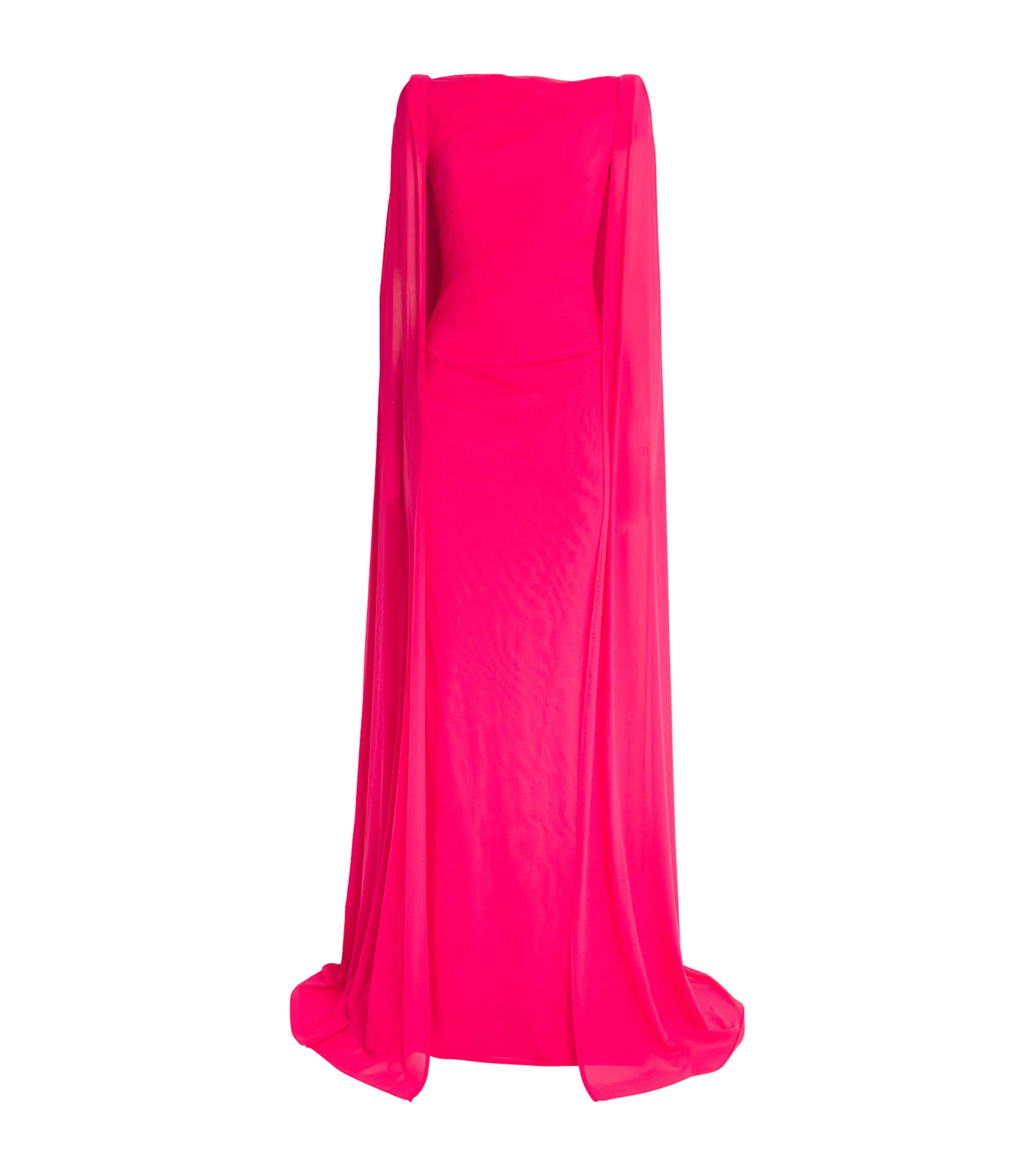 Talbot Runhof Womens Cape Gown Azalea Image 1