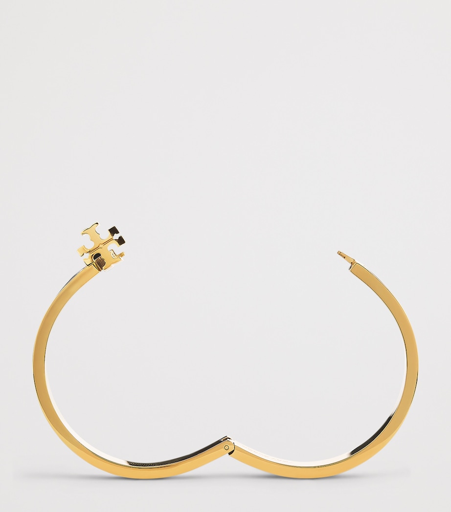 Tory Burch Medium Enamel Icon Bangle Tory Gold/ Black Image 4
