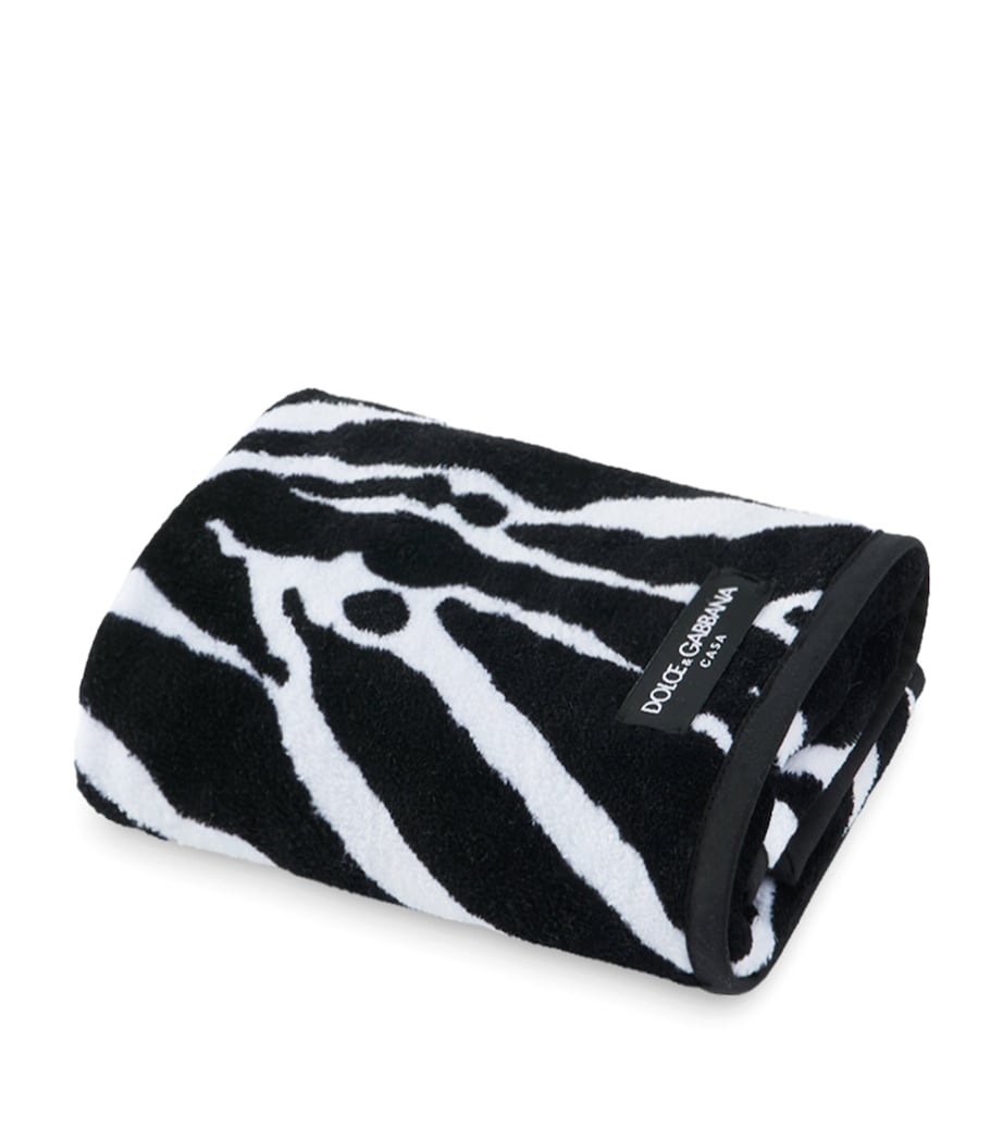 Cotton Zebra Print Guest Towel (40cm x 60cm) UZ003ZEBRA Image 1