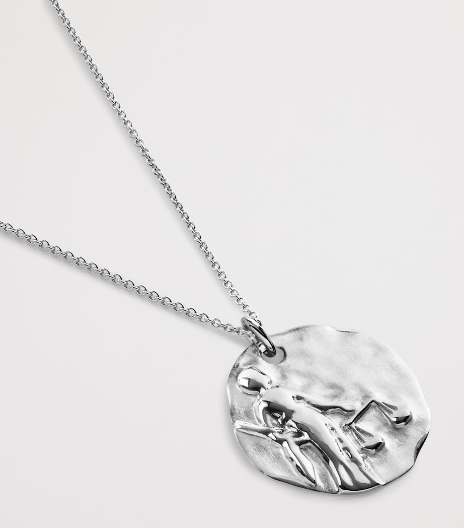 Monica Vinader Sterling Silver Libra Zodiac Necklace Sterling Silver Image 2