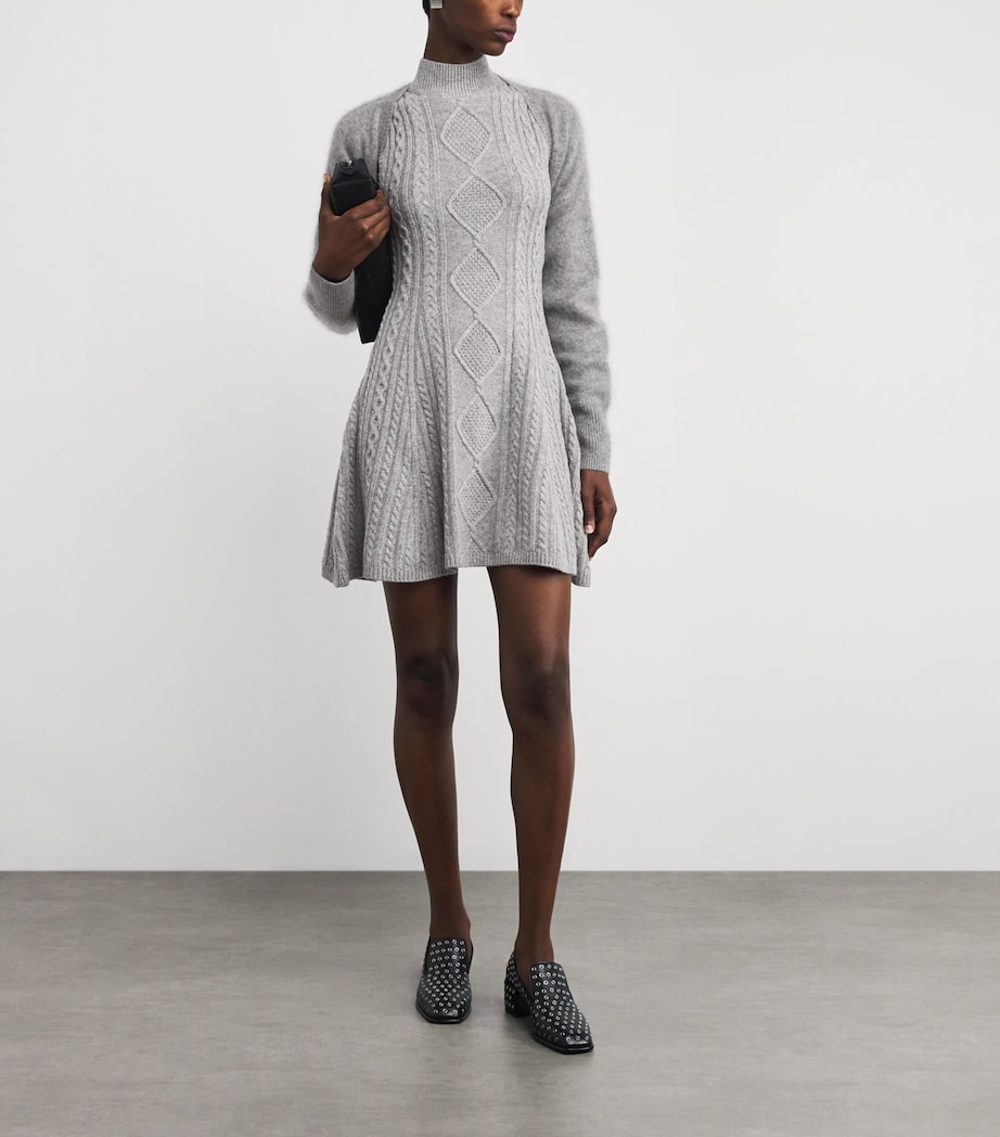 Wool-Blend Charade Mini Dress HEATHER GREY Image 2