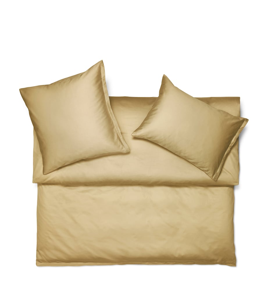 Schlossberg Cotton Sateen Noblesse Uni Super King Flat Sheet (280cm x 310cm) Savanne Image 1