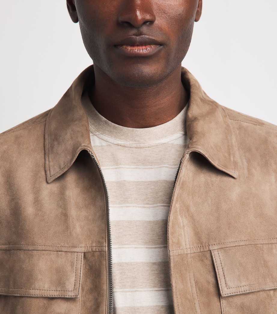 Oliver Spencer Mens Cotton Box T-Shirt Sand Image 3