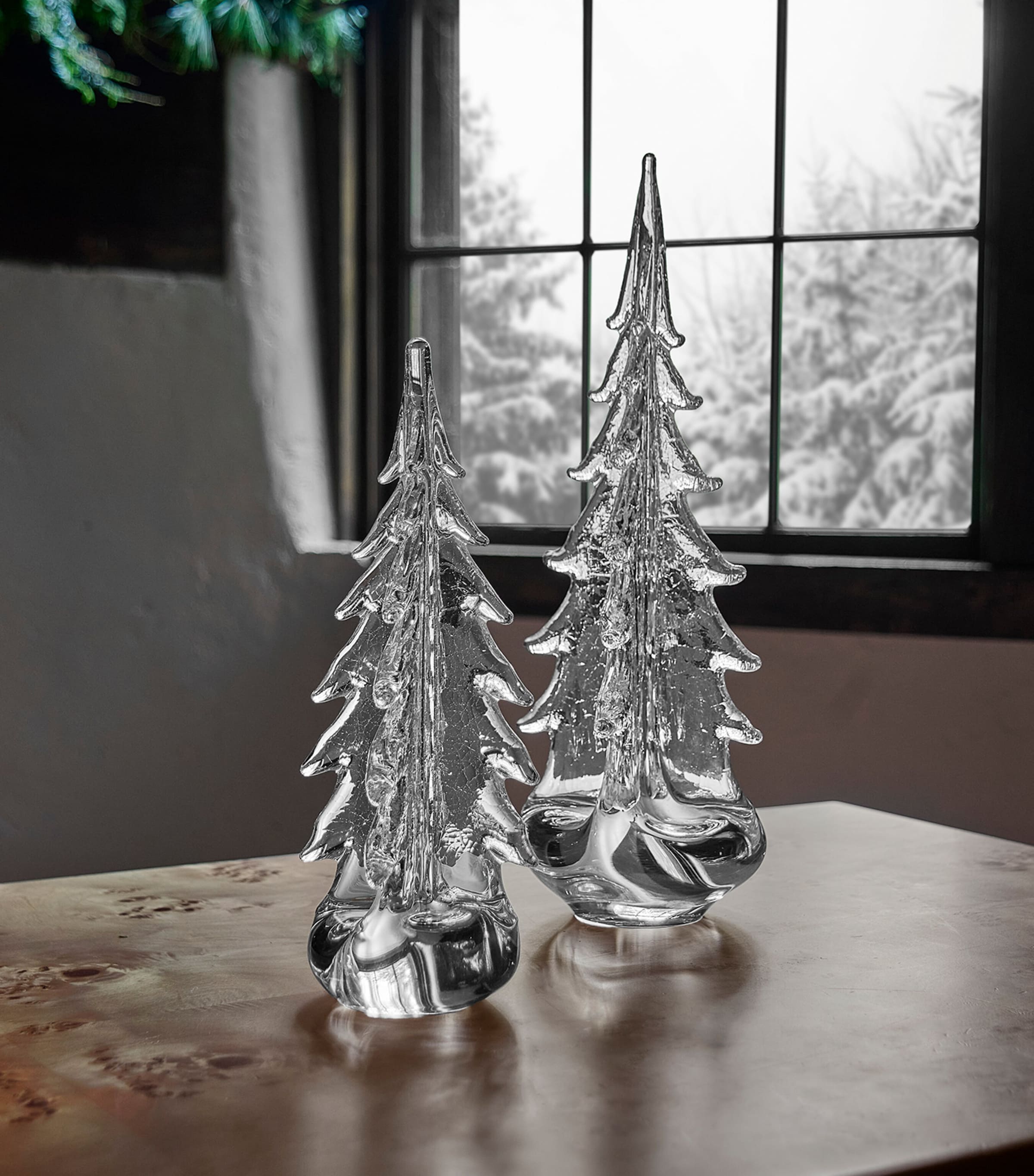 Glass Vermont Evergreen Christmas Tree Ornament CLEAR Image 3