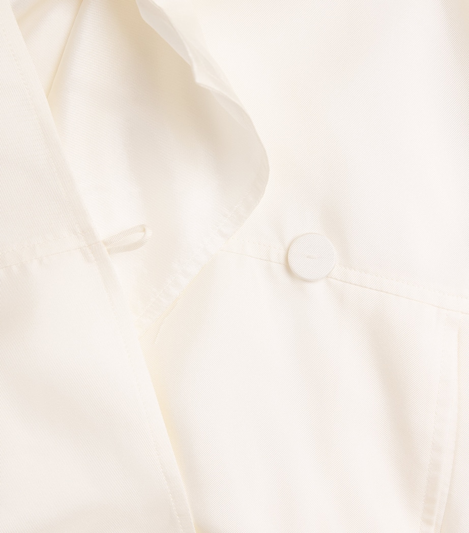 Róhe Womens Silk Blouson Anorak Blouse Cream Image 6