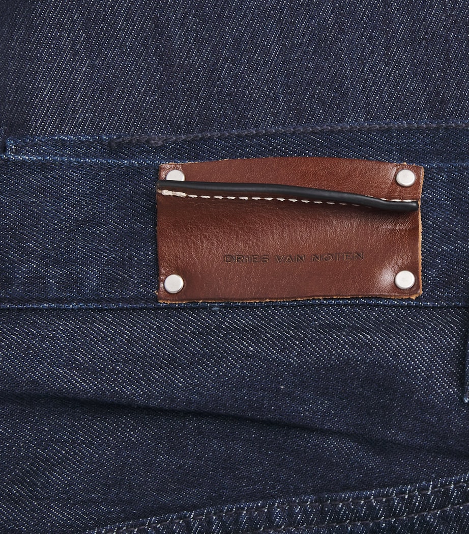 Pleated Wide-Leg Jeans INDIGO Image 5