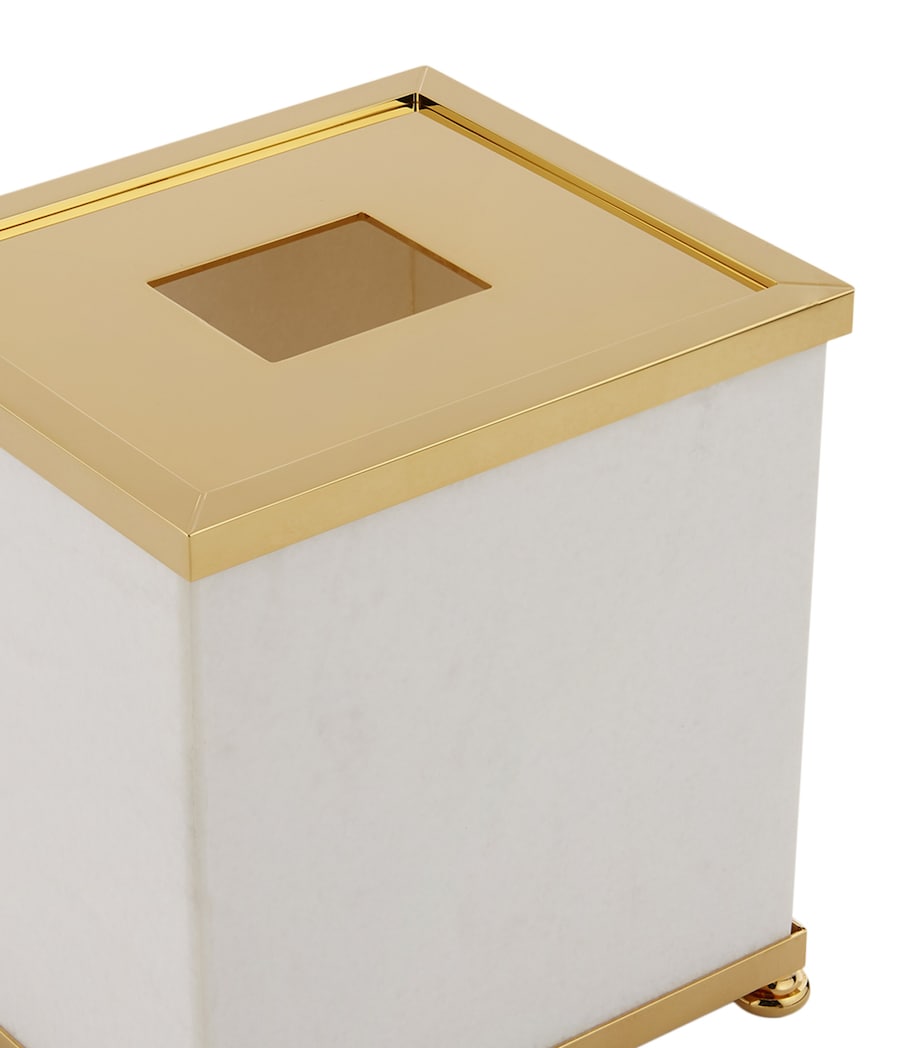 Marble Tissue Box WHITE Image 2
