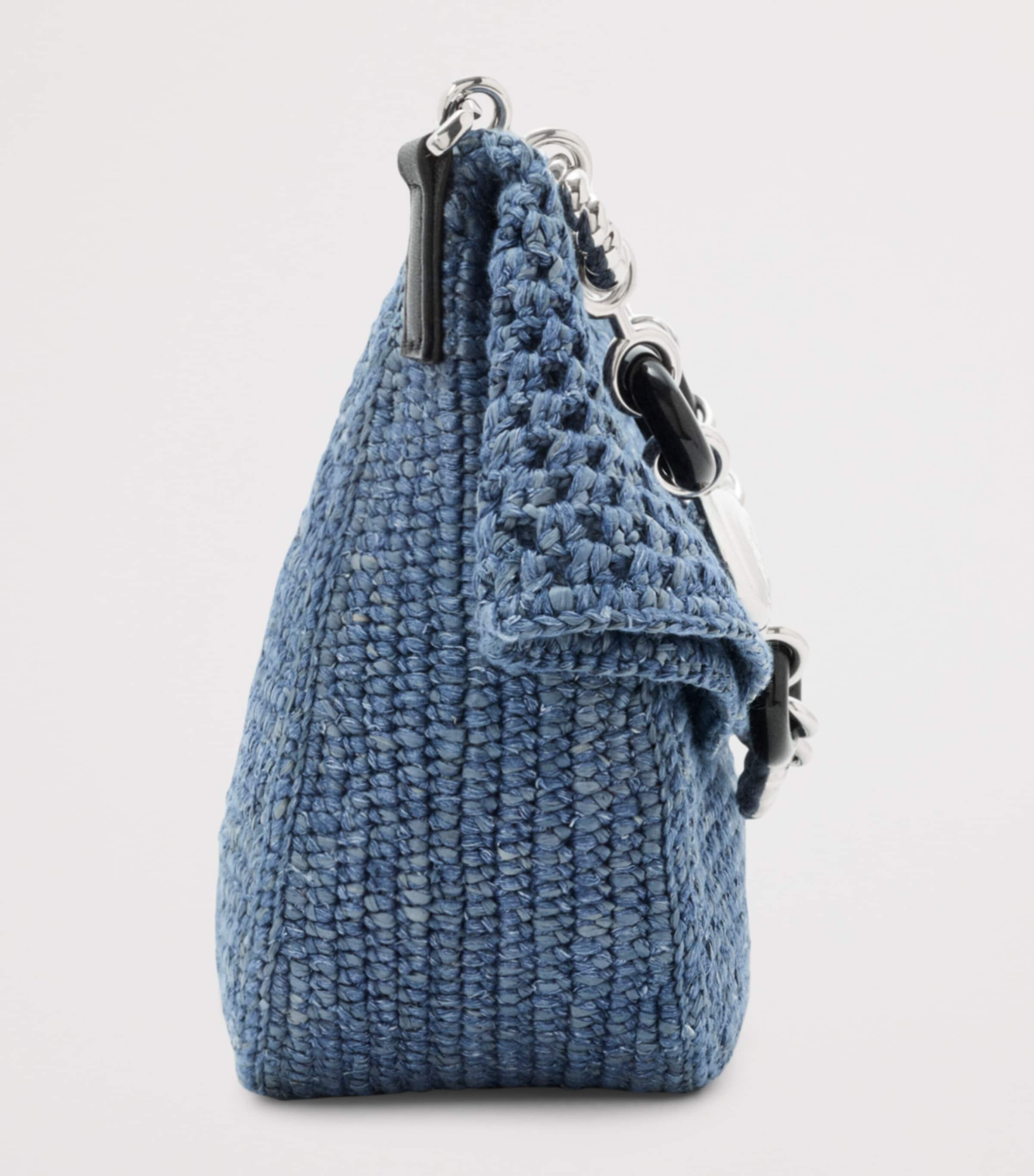 LOEWE Blue x Paula's Ibiza Medium Crochet Ola Bag Shoulder Bag