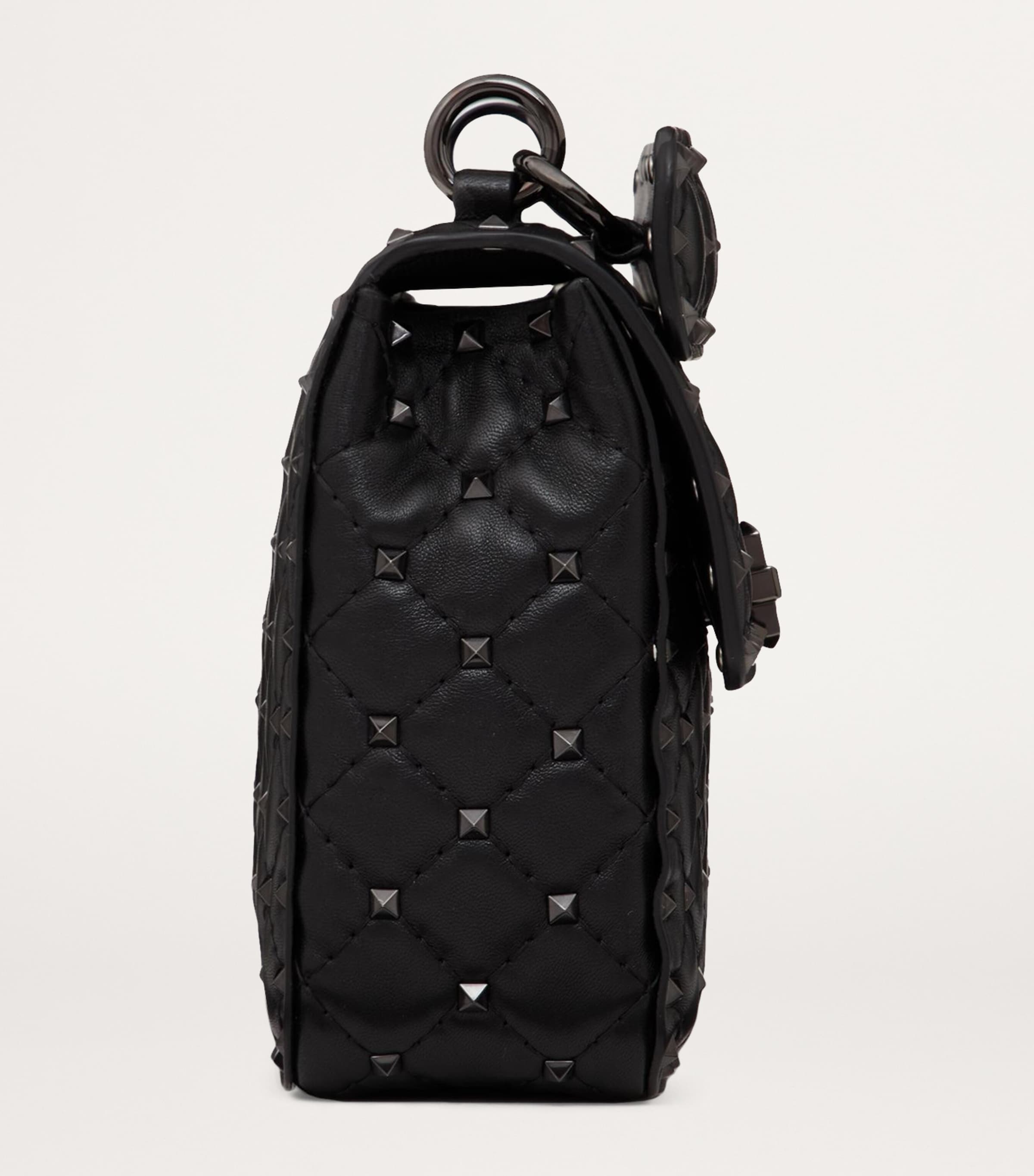 Leather Rockstud Spike Shoulder Bag 0NO Image 5