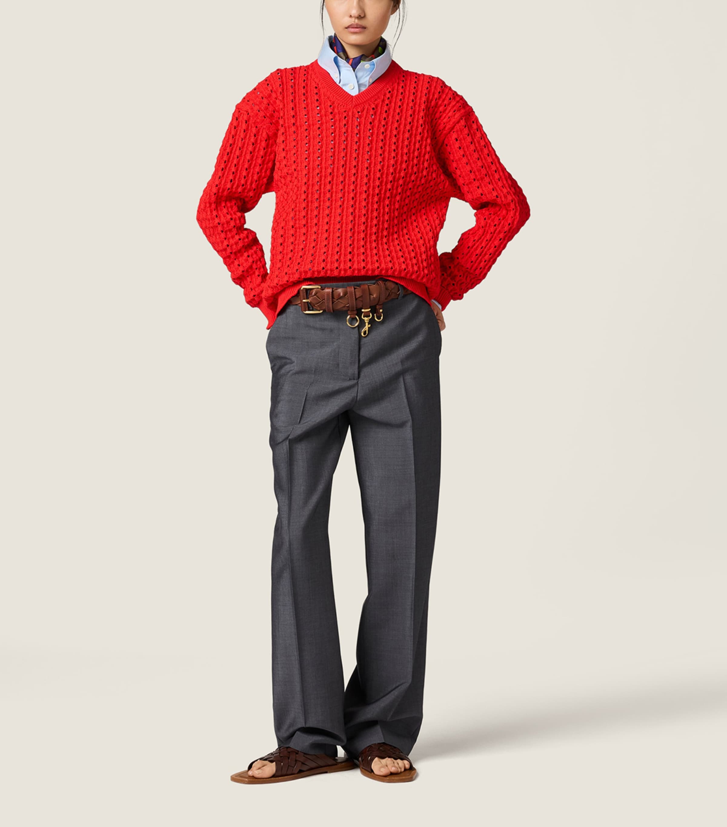 Miu Miu Womens Technical Yarn Sweater Image 2