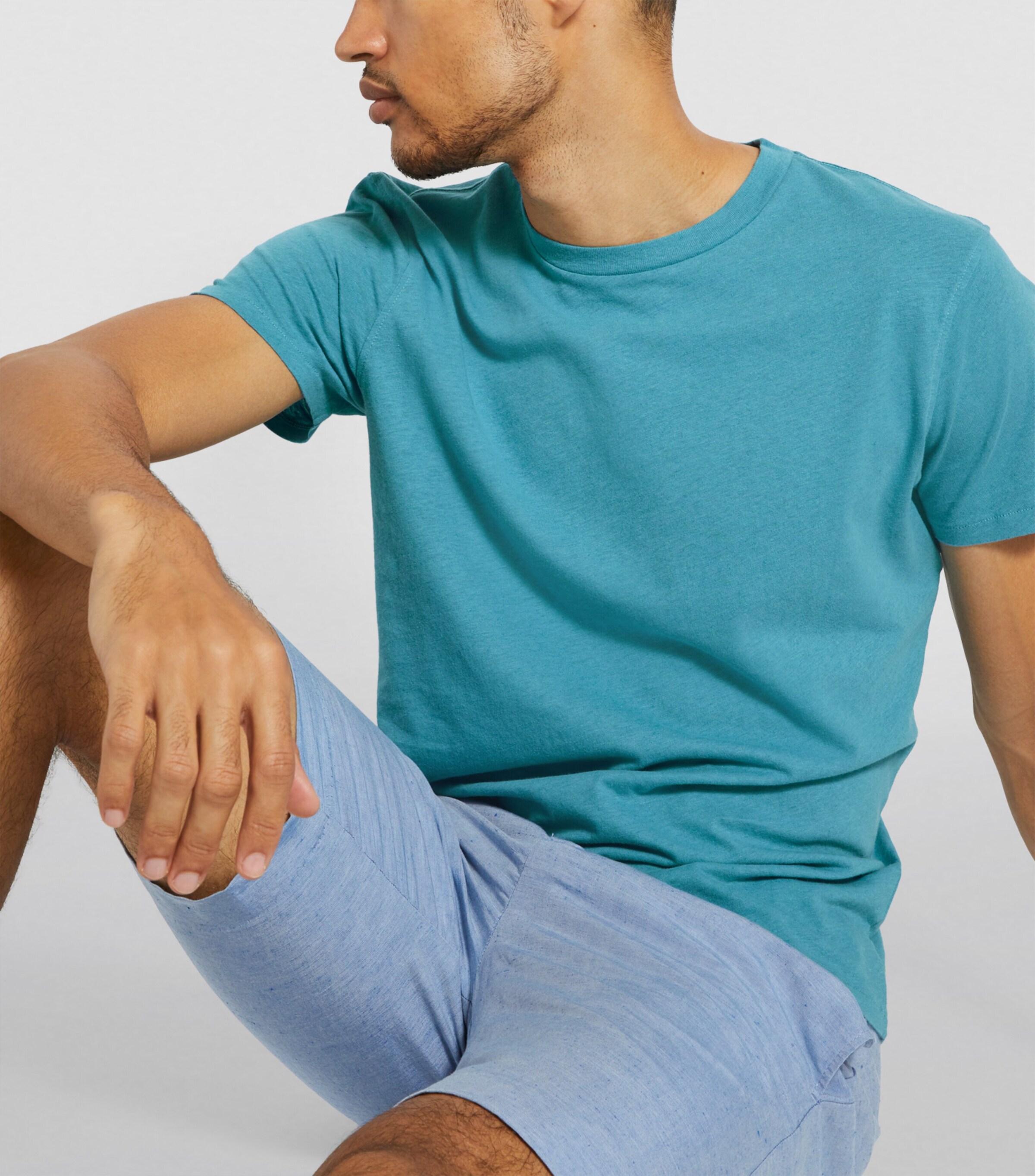 Cotton-Linen T-Shirt MIDNIGHT BLUE Image 12