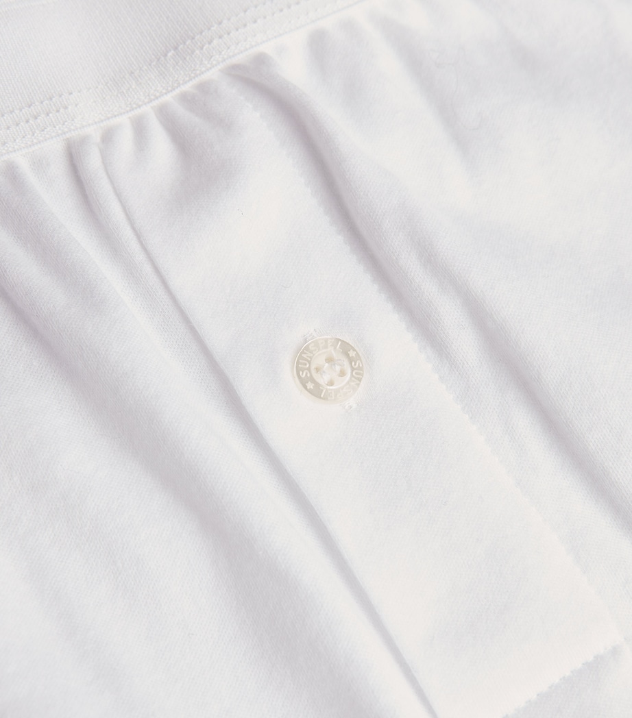 Sea Island Cotton Boxer Shorts WHITE Image 8