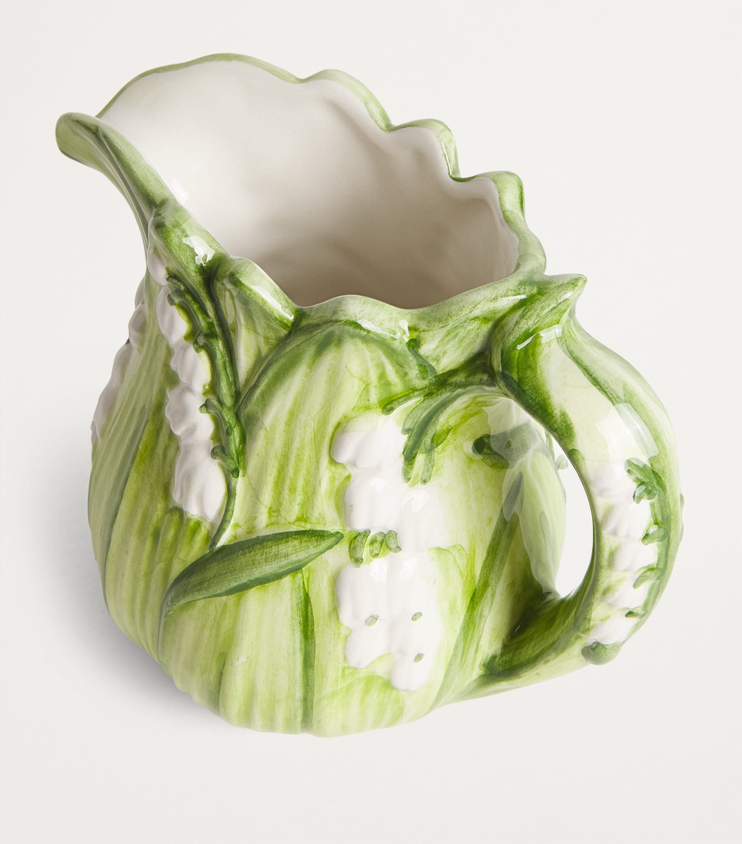 Lilly Of The Valley Milk Pot (8cm) WHITE/GREEN Image 3