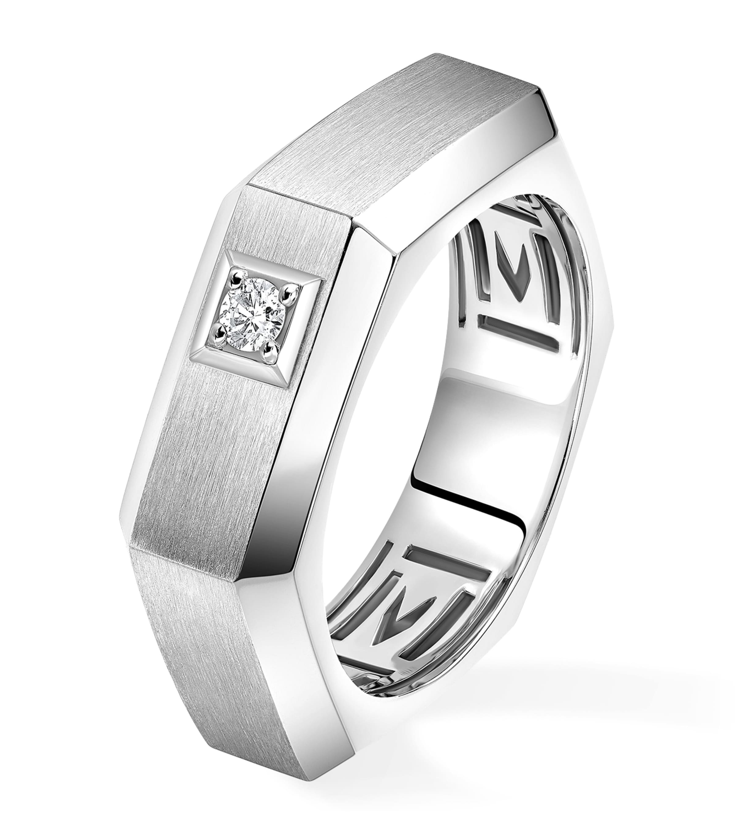 Messika Moderniste Medium White Gold and Diamond Ring (0.03ct) White Gold Image 1