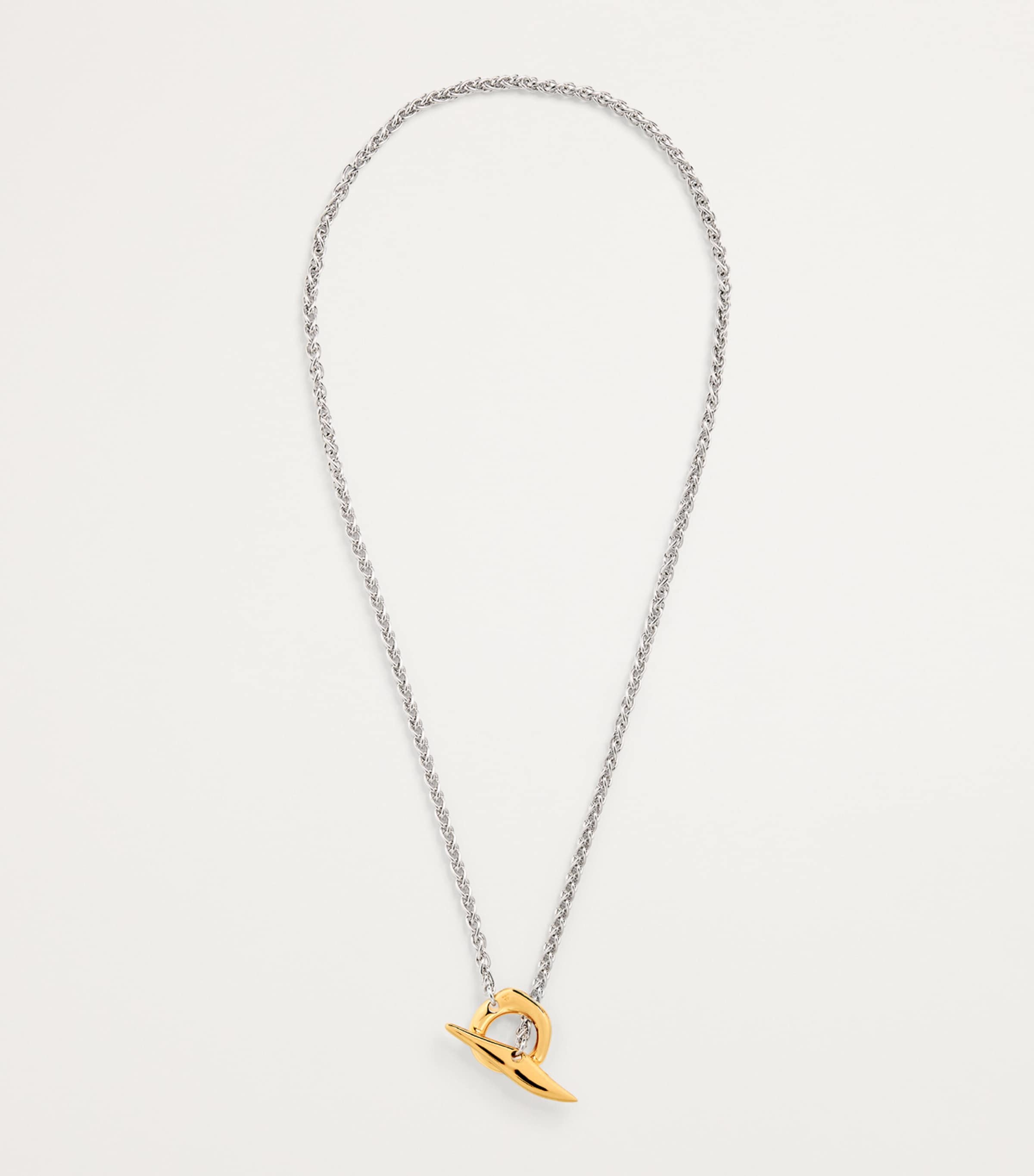 Tom Wood Sterling Silver and Gold Robin Chain Necklace