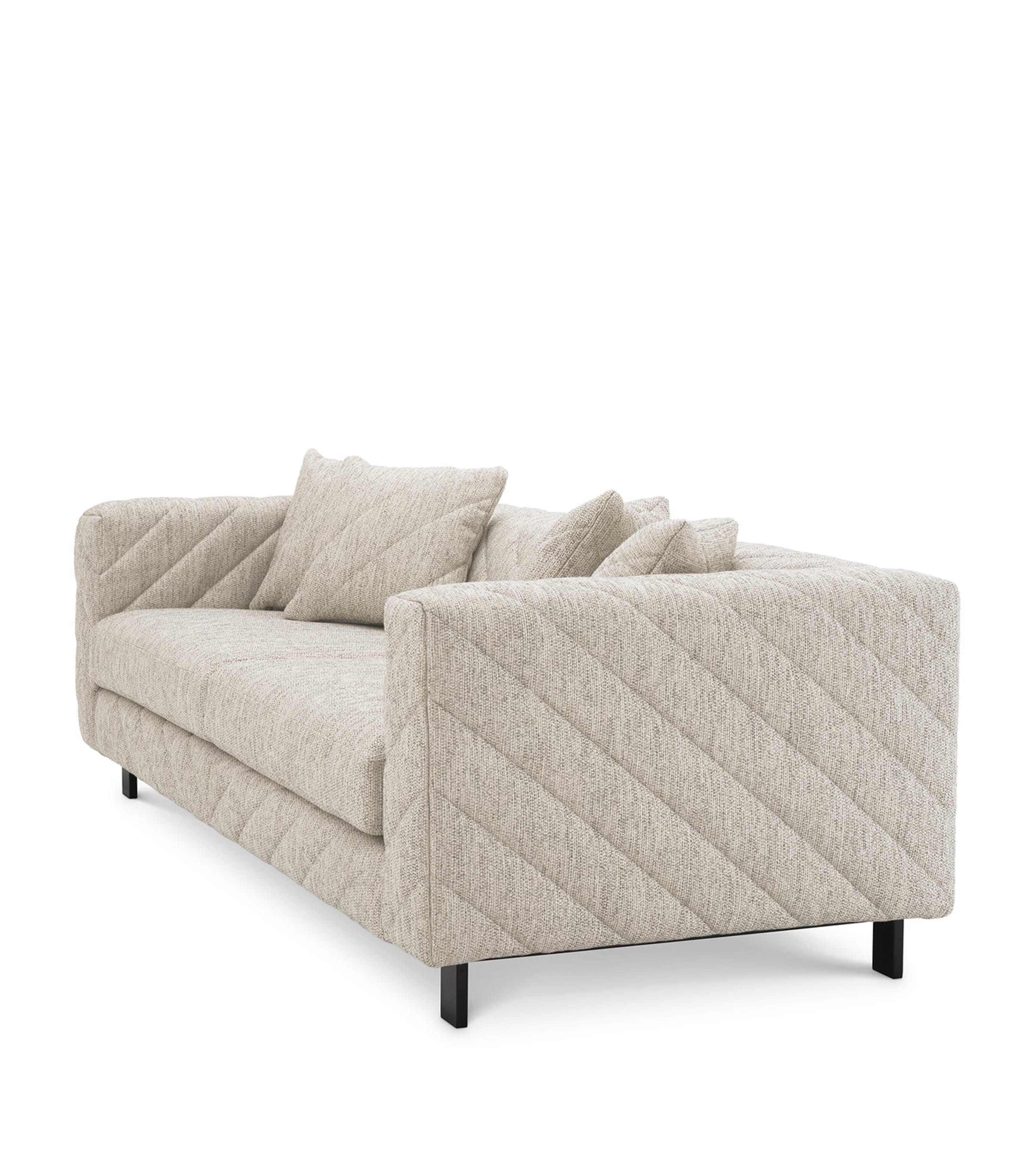 Quilted Avellino 3-Seater Sofa LIGHT GREY Image 4