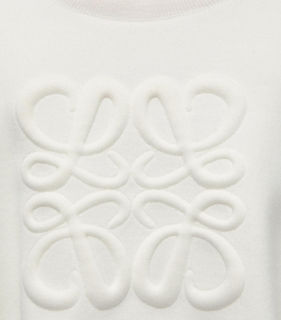 Cropped Anagram Sweater WHITE Image 5