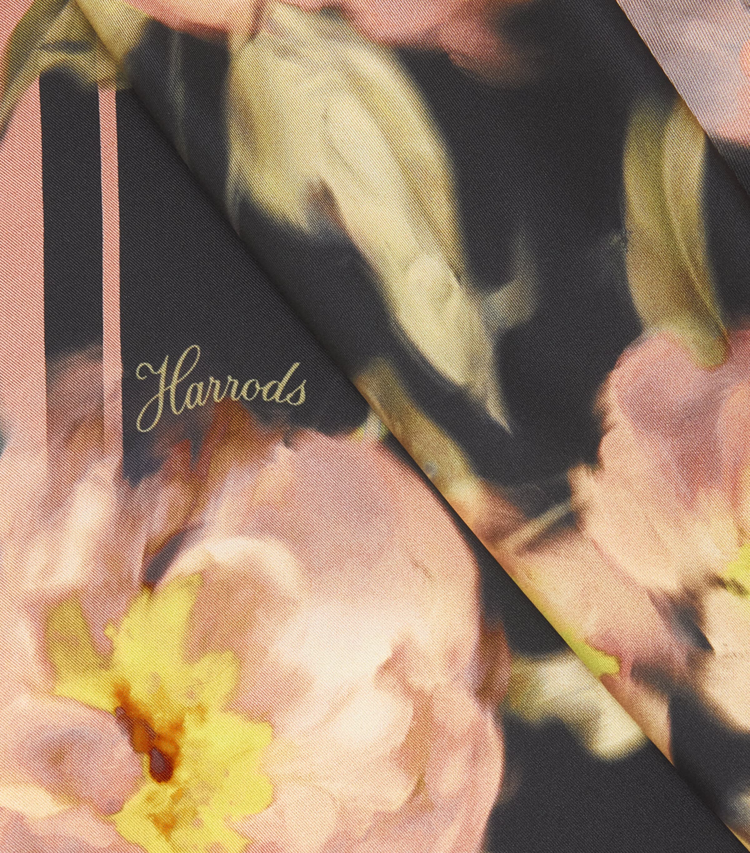 Harrods Silk Midnight Rose Scarf Image 4