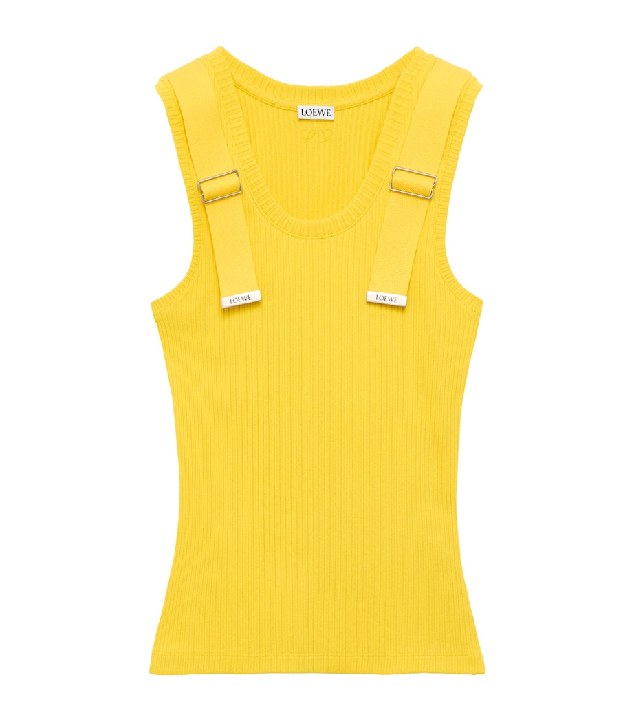 LOEWE Womens Embellished Tank Top Yellow Image 1