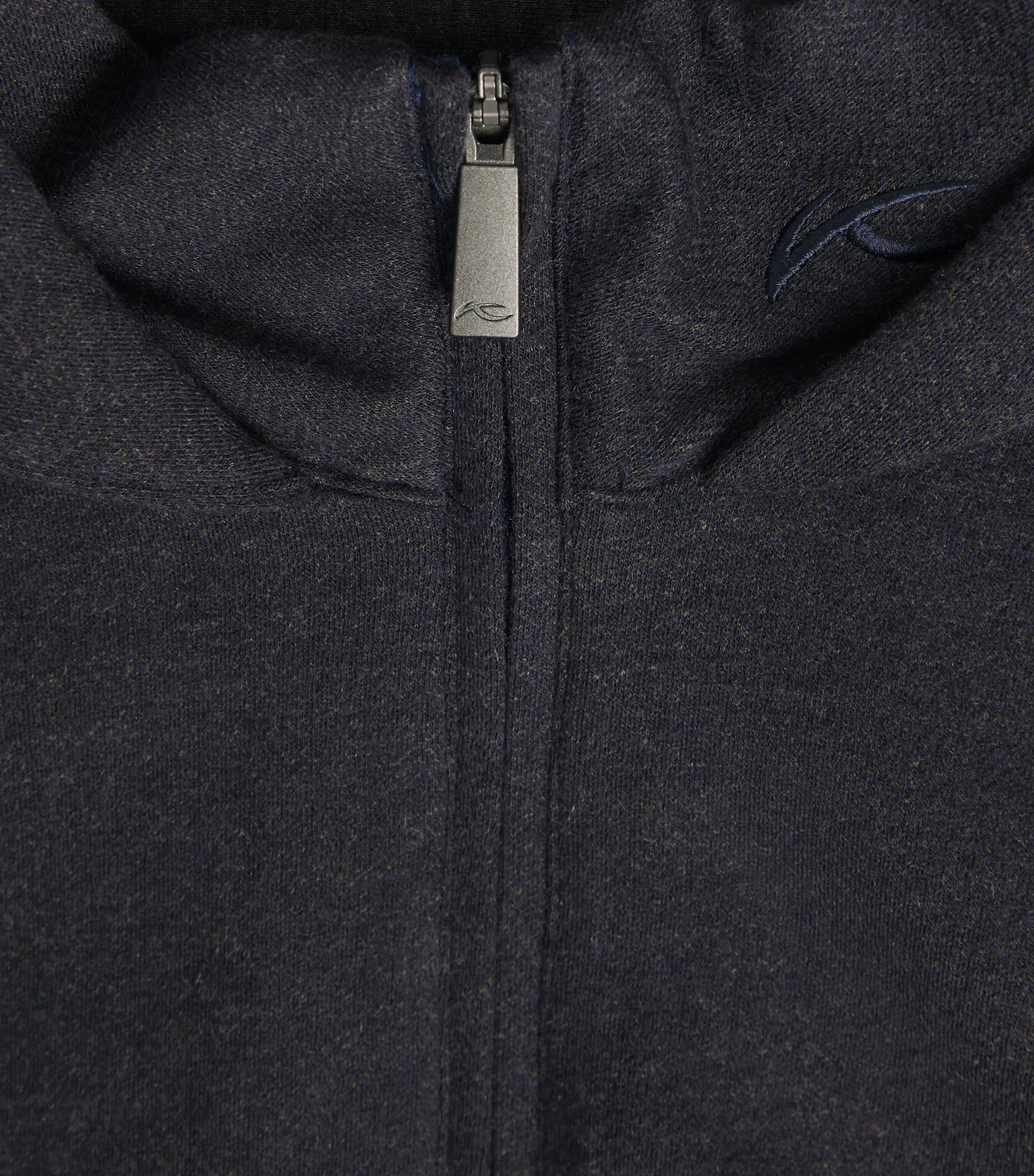 KJUS Mens Inverness Quarter-Zip Hoodie Atlanta Blu/drk Dusk Image 6