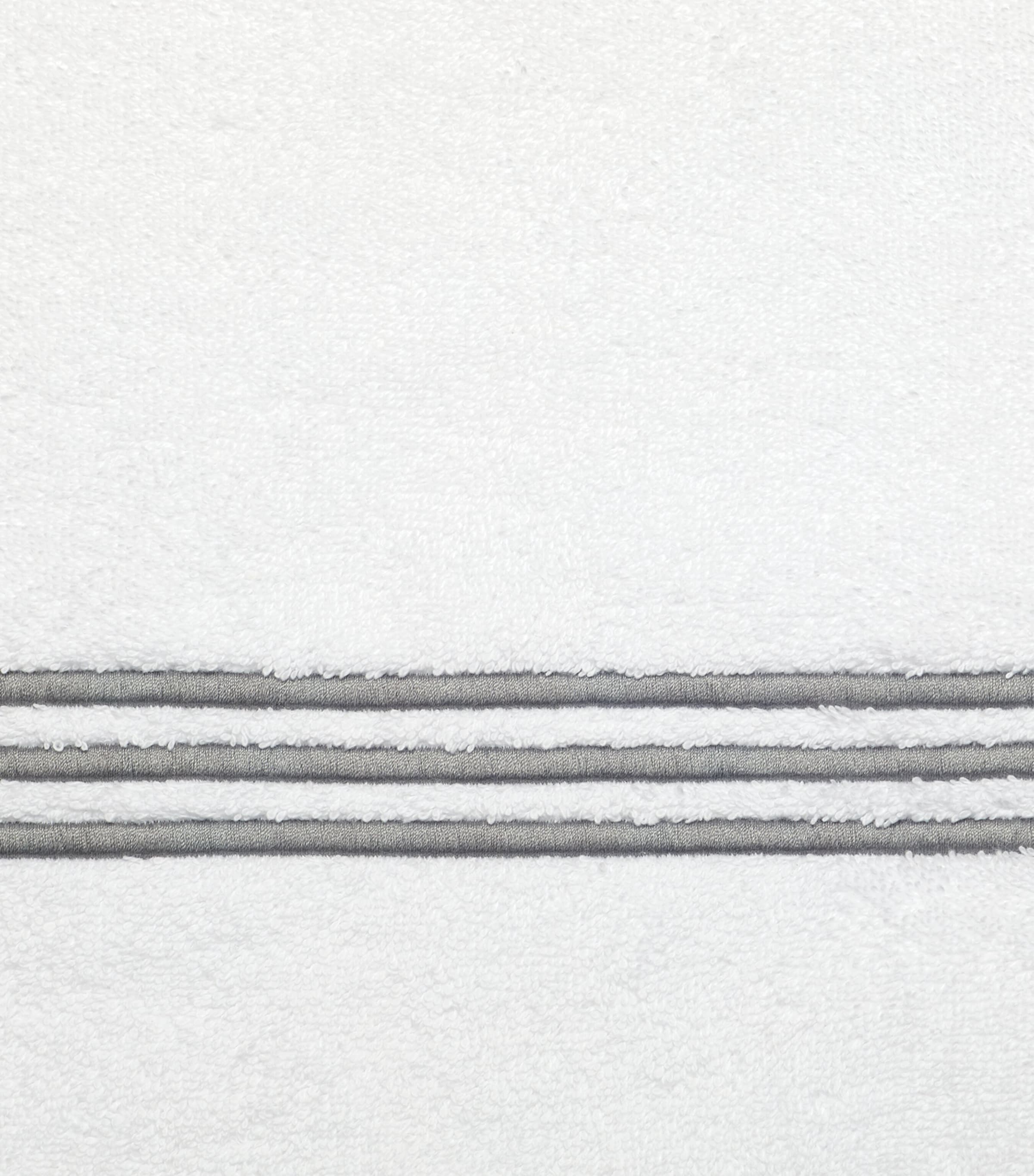 Tre Righe Bath Sheet (100cm x 180cm) WHT/CHARCOAL Image 3