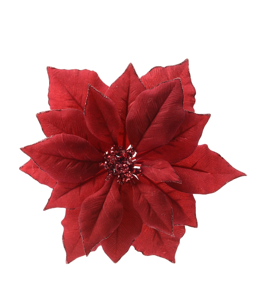 Harrods Poinsettia Flower Clip Red Image 1
